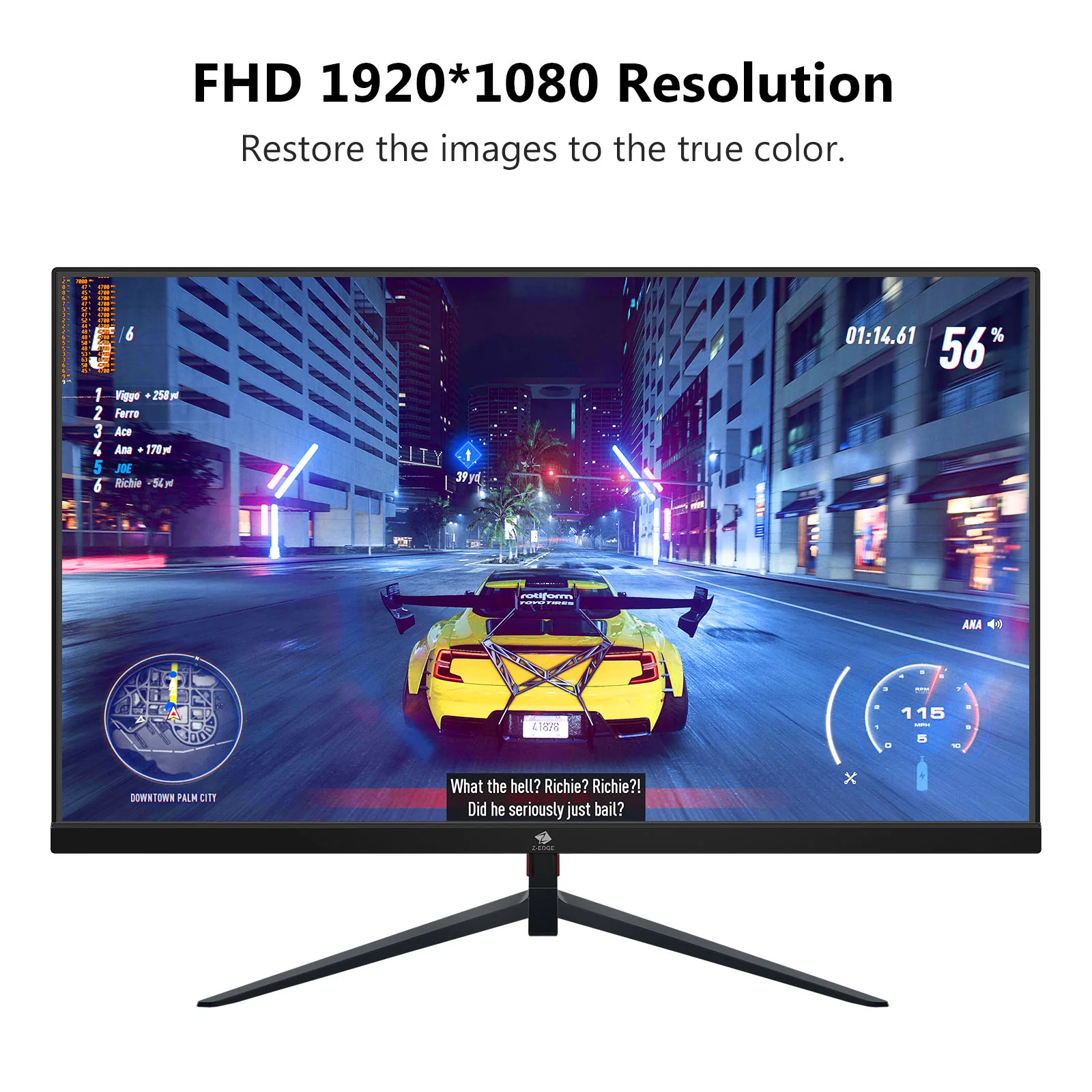 Z-EDGE 24.5 Inch 240Hz Gaming Monitor 1ms Full HD LED Monitor, DP HDMI Port - Image 5