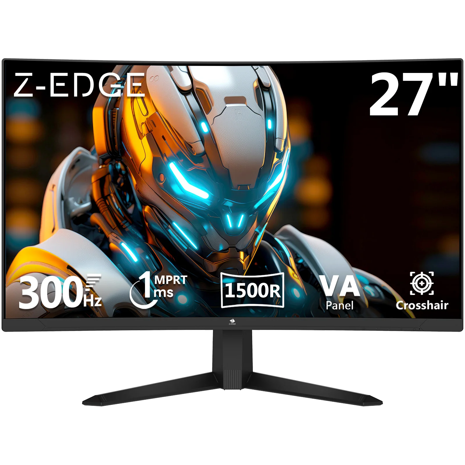 Z-EDGE 27" 1080P Full HD 300Hz 1ms Curved Gaming Monitor, HDMI x 2, DP x 2