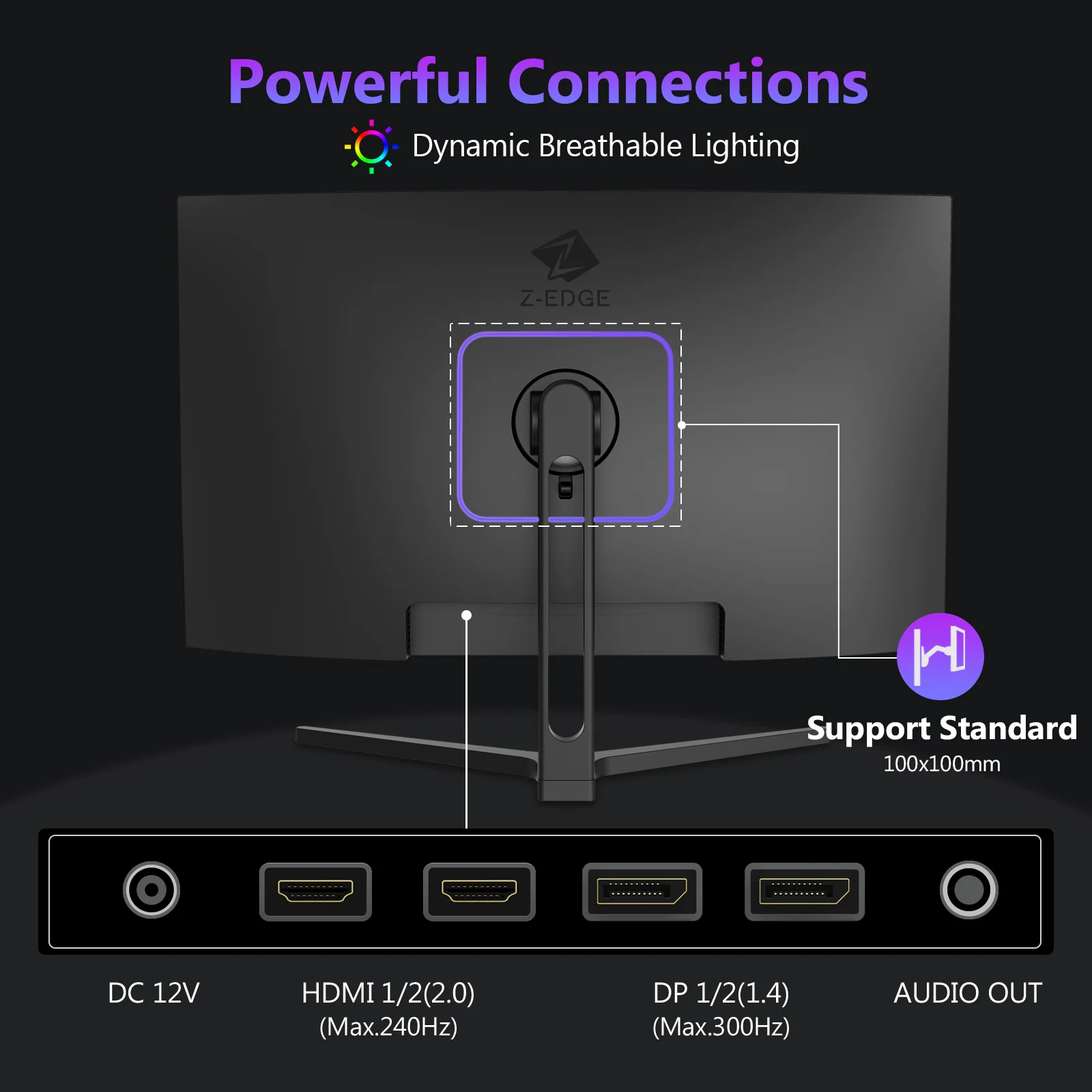Z-EDGE 27-inch 300Hz Curved Gaming Monitor - Image 7