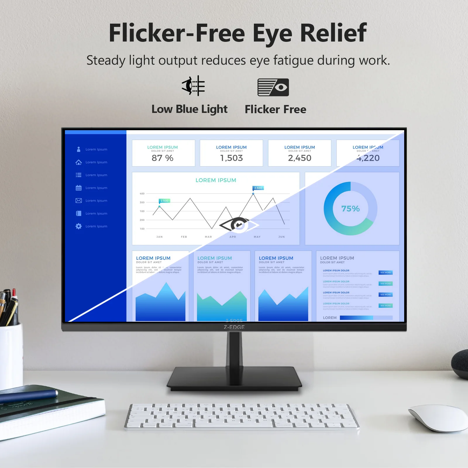 U27P4K 27" 4K IPS Monitor UHD 60Hz Eye-Care Tech Support Universal mount - Image 7
