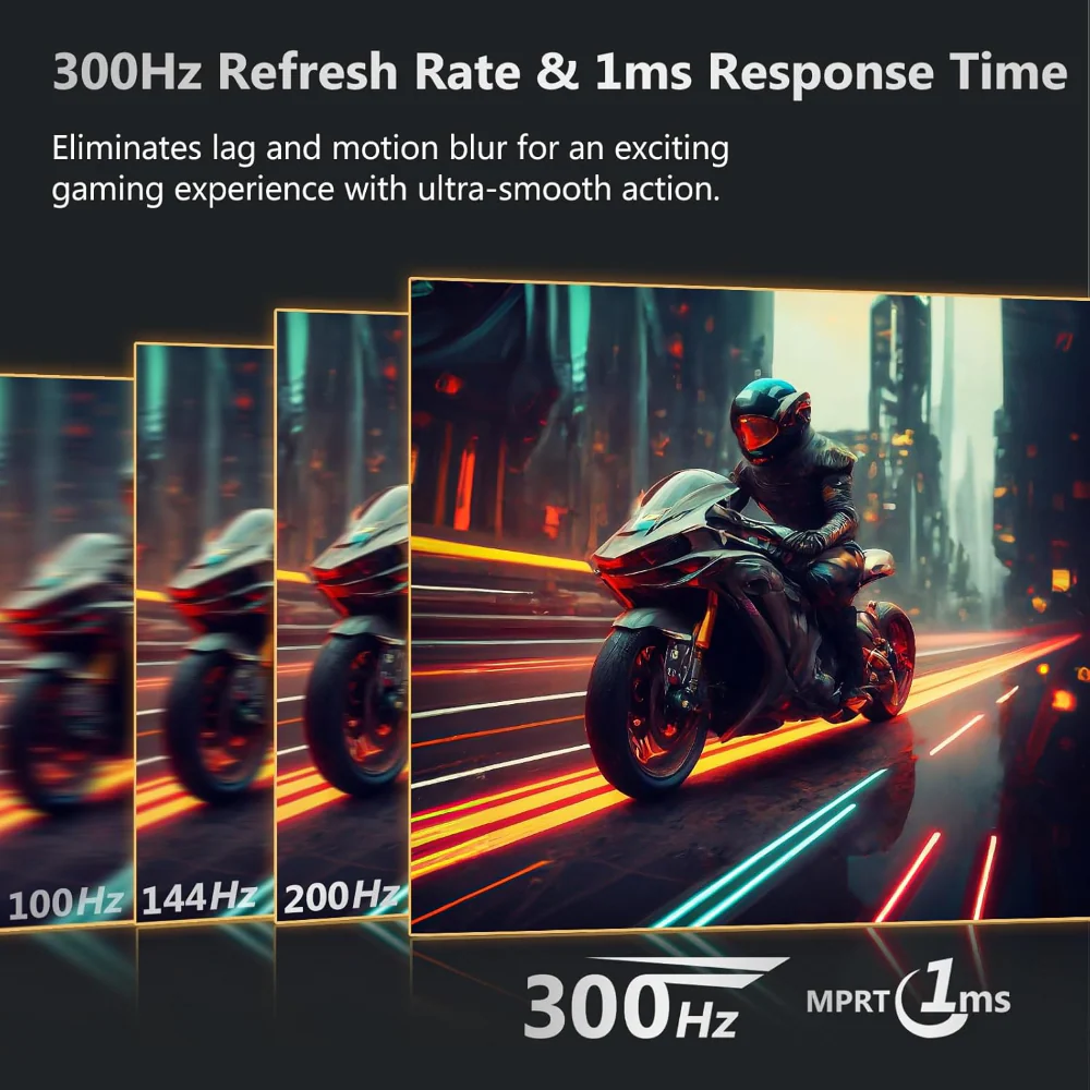 Z-EDGE 300Hz IPS Gaming Monitor, FHD 1920x1080, Flat Panel Gaming Monitor, FreeSync - Image 6