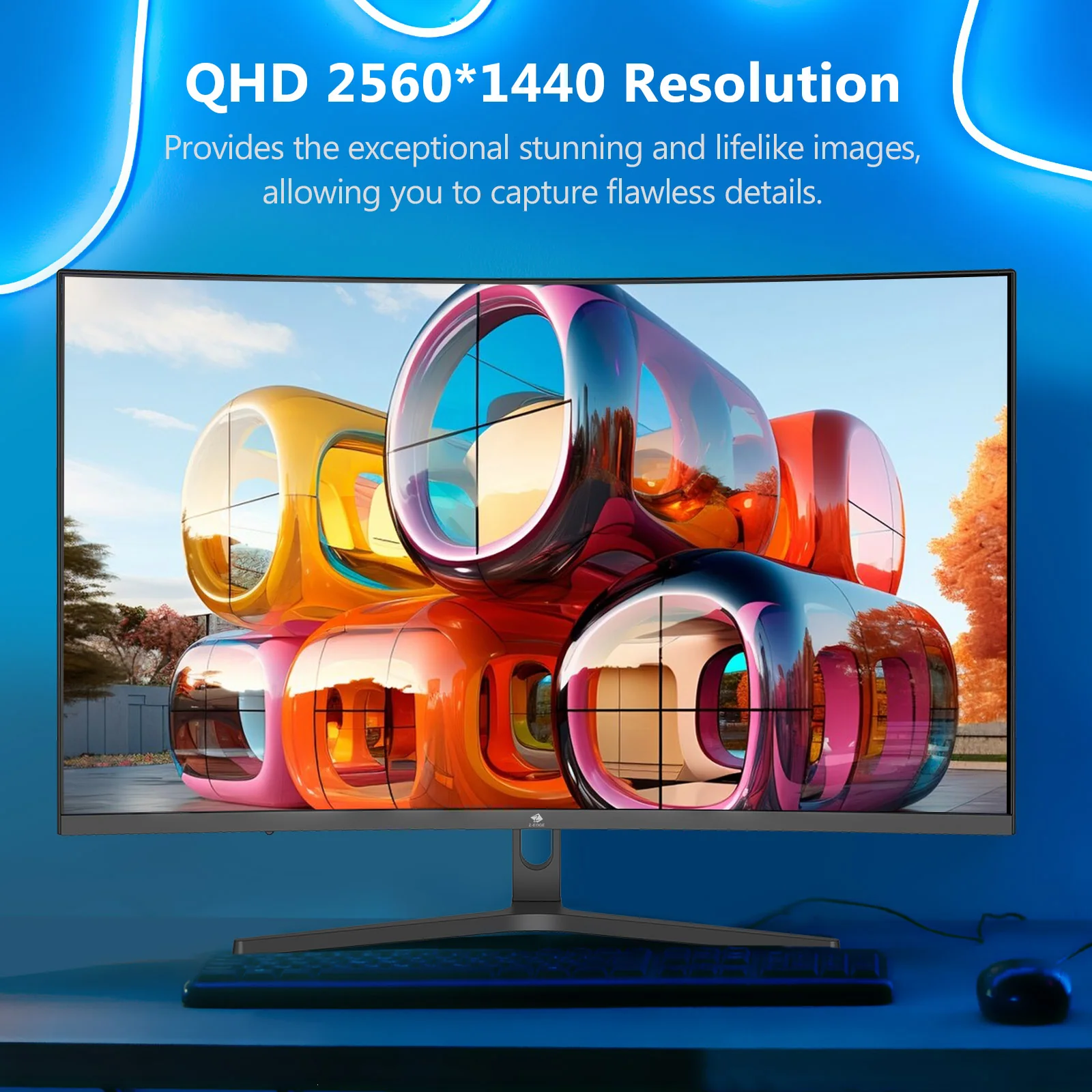 Refurbished: Z-EDGE UG32 32'' QHD 165Hz Curved Gaming Monitor - Image 4