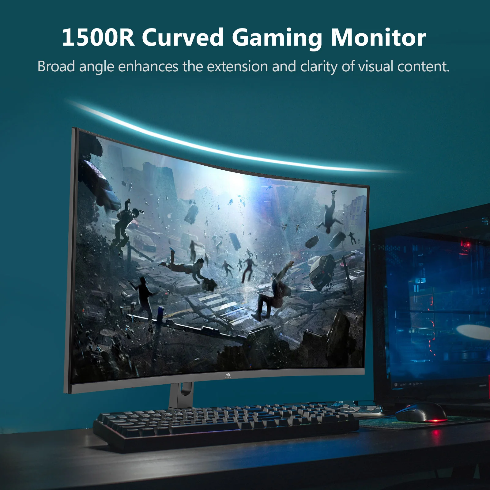Refurbished: Z-EDGE UG32 32'' QHD 165Hz Curved Gaming Monitor - Image 5