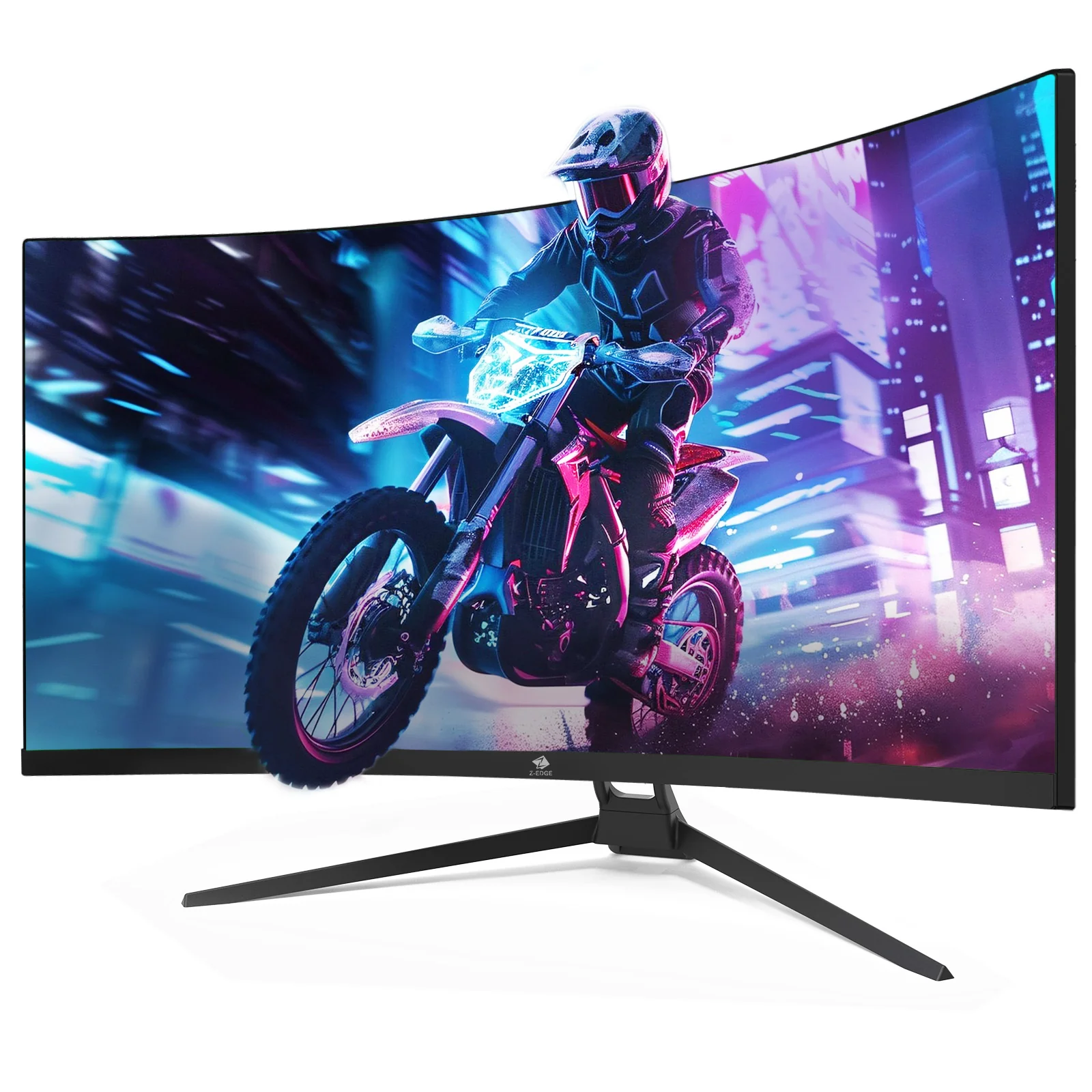 Z-EDGE 34 Inch 165Hz Curved Gaming Monitor, WQHD 1440P VA Display, 1ms MPRT, AMD FreeSync, HDR Support, VESA Mount Compatible, Black - Image 2