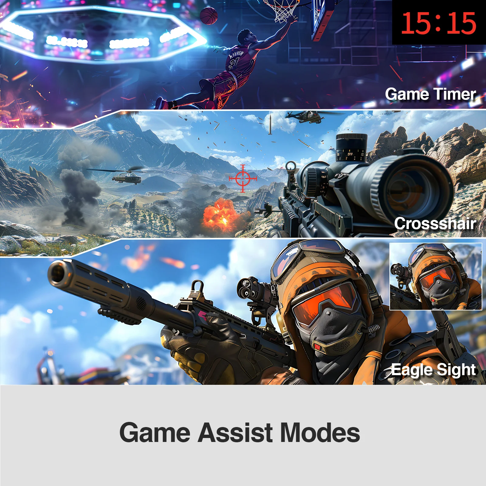 Z-Edge AGEX 27 Zoll Gaming Monitor 275Hz QHD 2K 2560x1440 MPRT 1ms Fast IPS Panel, 350cd/m² Helligkeit, Adaptive Sync, DP1.4 (275Hz), HDMI2.1 (144Hz), Schwarz - Image 5
