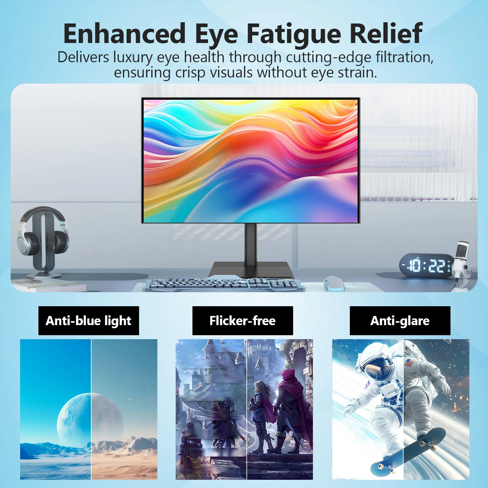AGEX A27I4K 27inch 4K UHD 3840x2160 60Hz PC Monitor, LED IPS 2xDP 2xHDMI Ratio 16:9 FreeSync HDR Brightness 400cd/m² Gaming Screen VESA 100x100mm - Image 4