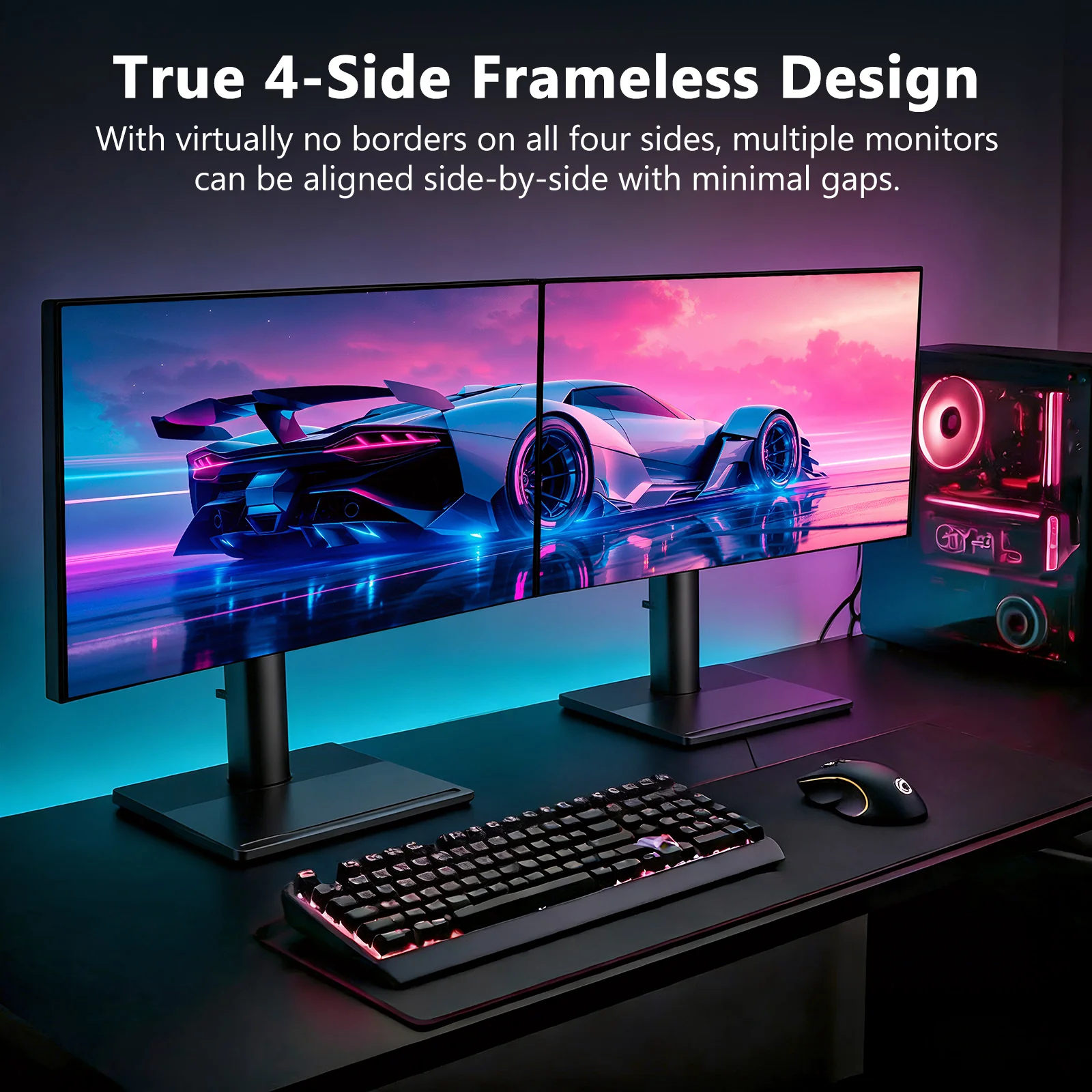AGEX A27Q 27" 144Hz 2K QHD 2560x1440 Fast IPS 1ms Response Time LED Gaming Monitor, DP & HDMI ports PC Screen 1.07B Color 100% SRGB VESA 100x100mm - Image 6