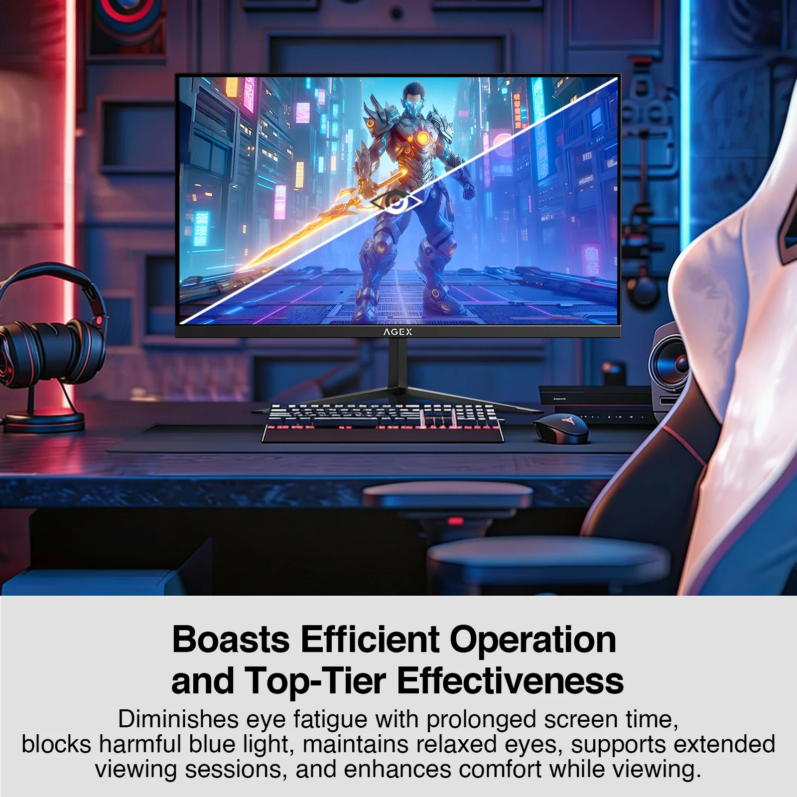 AGEX AG27QS 27" 275Hz 2K IPS LED Gaming Monitor, QHD 2560x1440 HDR FreeSync Support VESA Mount - Image 7