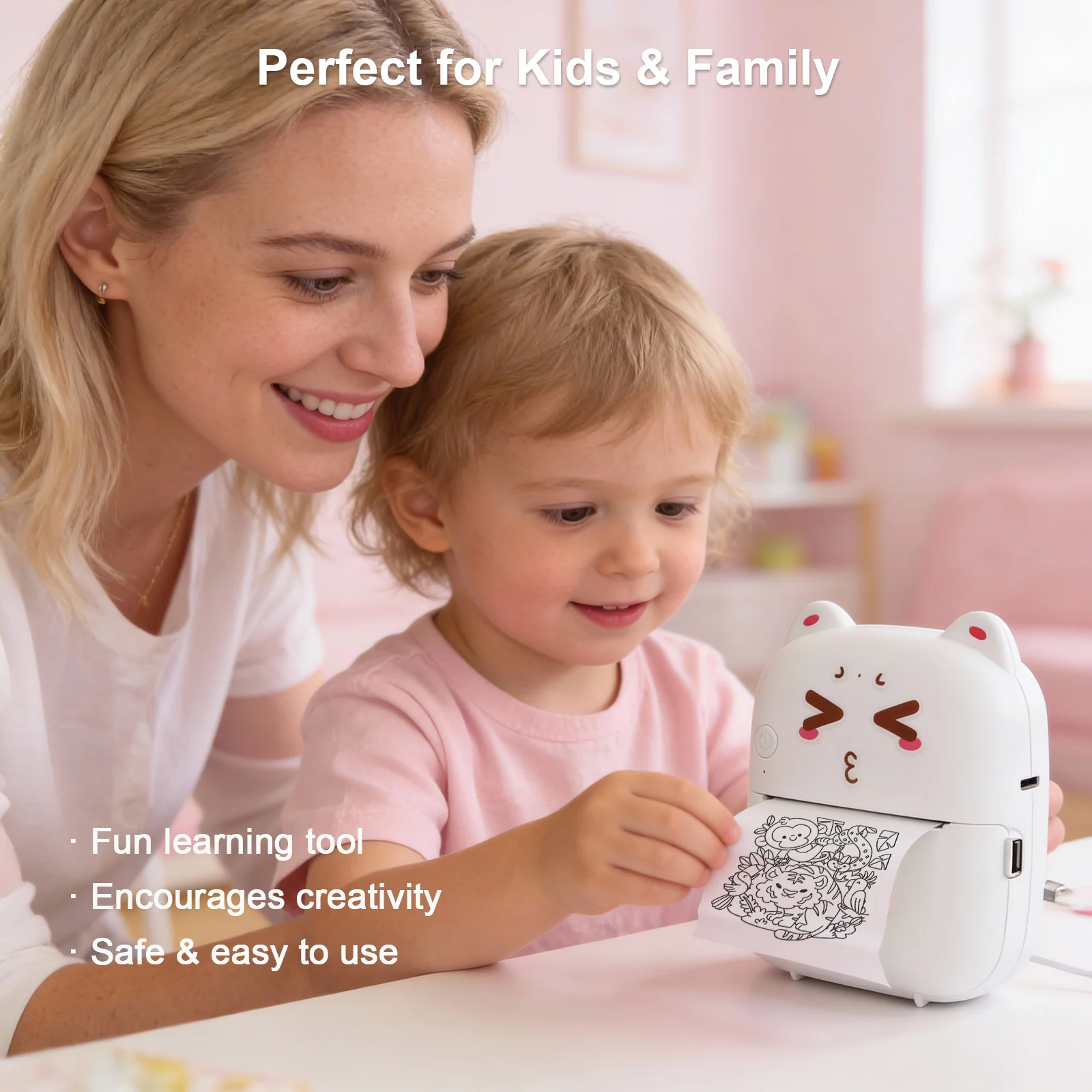 AI Mini Printer Sticker Print Portable Thermal Inkless Maker Bluetooth Pocket Instant Printing for School Office Home for Study Note,Journal,DIY,Gift - Image 5
