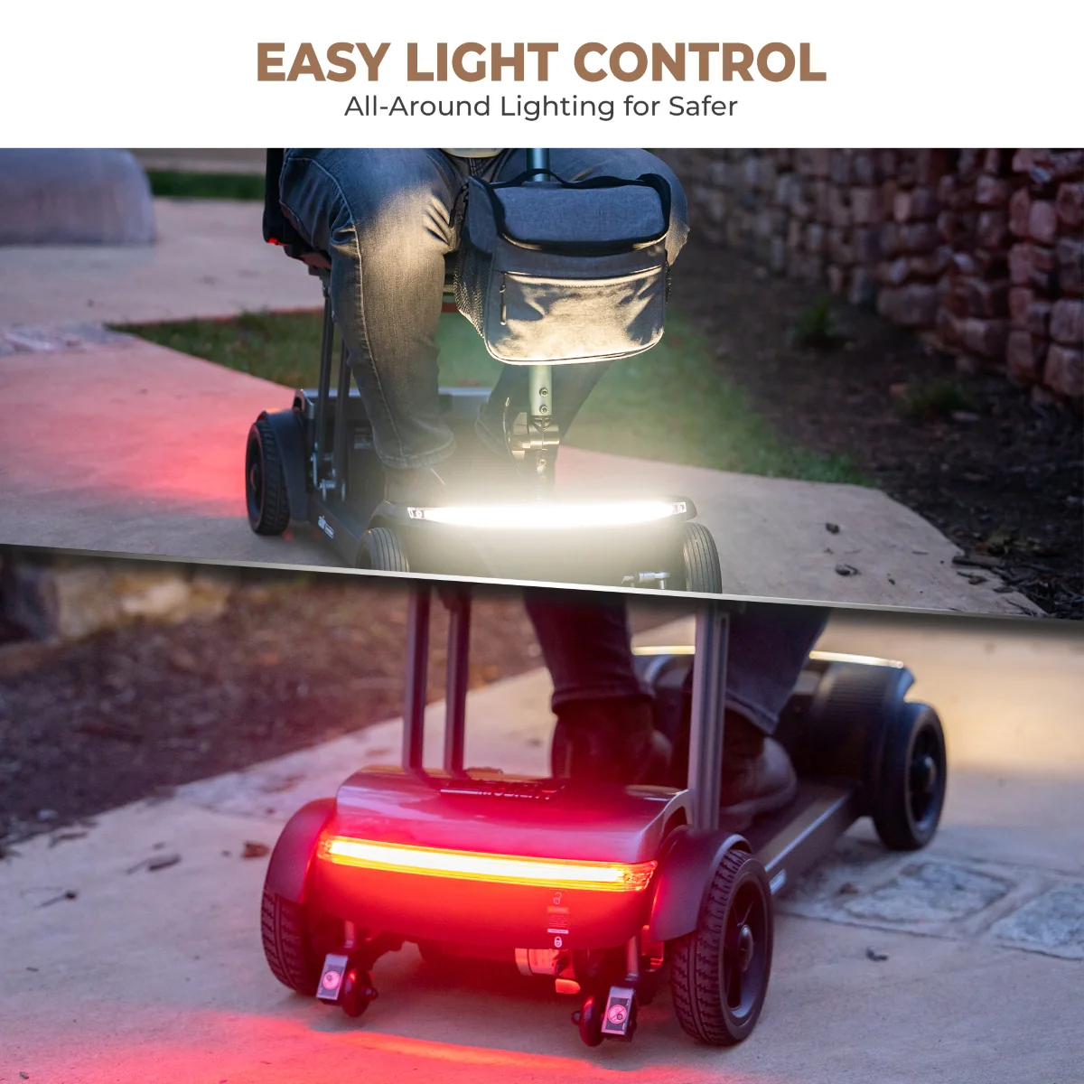 Metro Mobility Powered Scooters, 4 Wheel for Adults Seniors, 265 lbs Capacity Folding Lightweight, 20 Miles Long Travel Range, Air-line Approved Electric Wheelchair with USB Charger Port Black - Image 13
