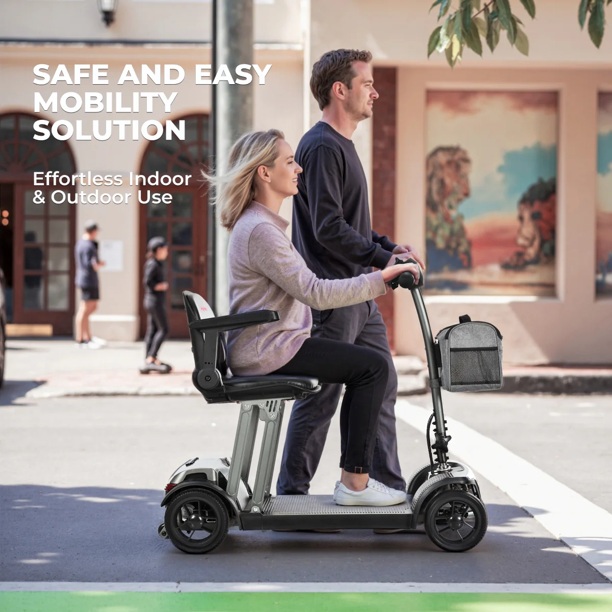 Metro Mobility Powered Scooters, 4 Wheel for Adults Seniors, 265 lbs Capacity Folding Lightweight, 20 Miles Long Travel Range, Air-line Approved Electric Wheelchair with USB Charger Port Black - Image 9