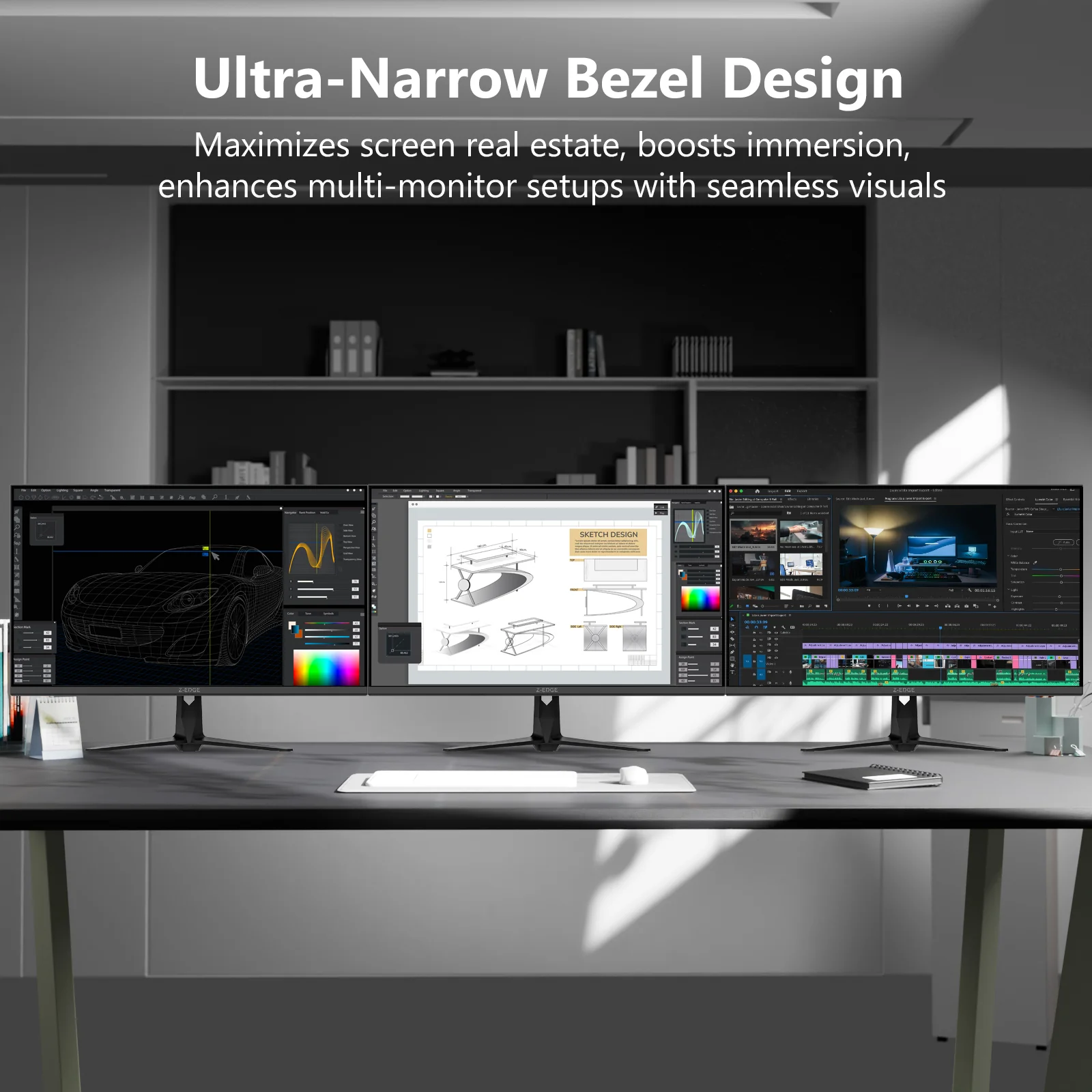 Z-EDGE G274K 27" 160Hz 4K IPS Gaming Monitor, UHD(3840x2160) 160Hz 1ms lPS Gaming Monitor, 1.07 Bilion color, 450cd/m?, Freesync, HDMl x2, DisplayPort x2 - Image 8