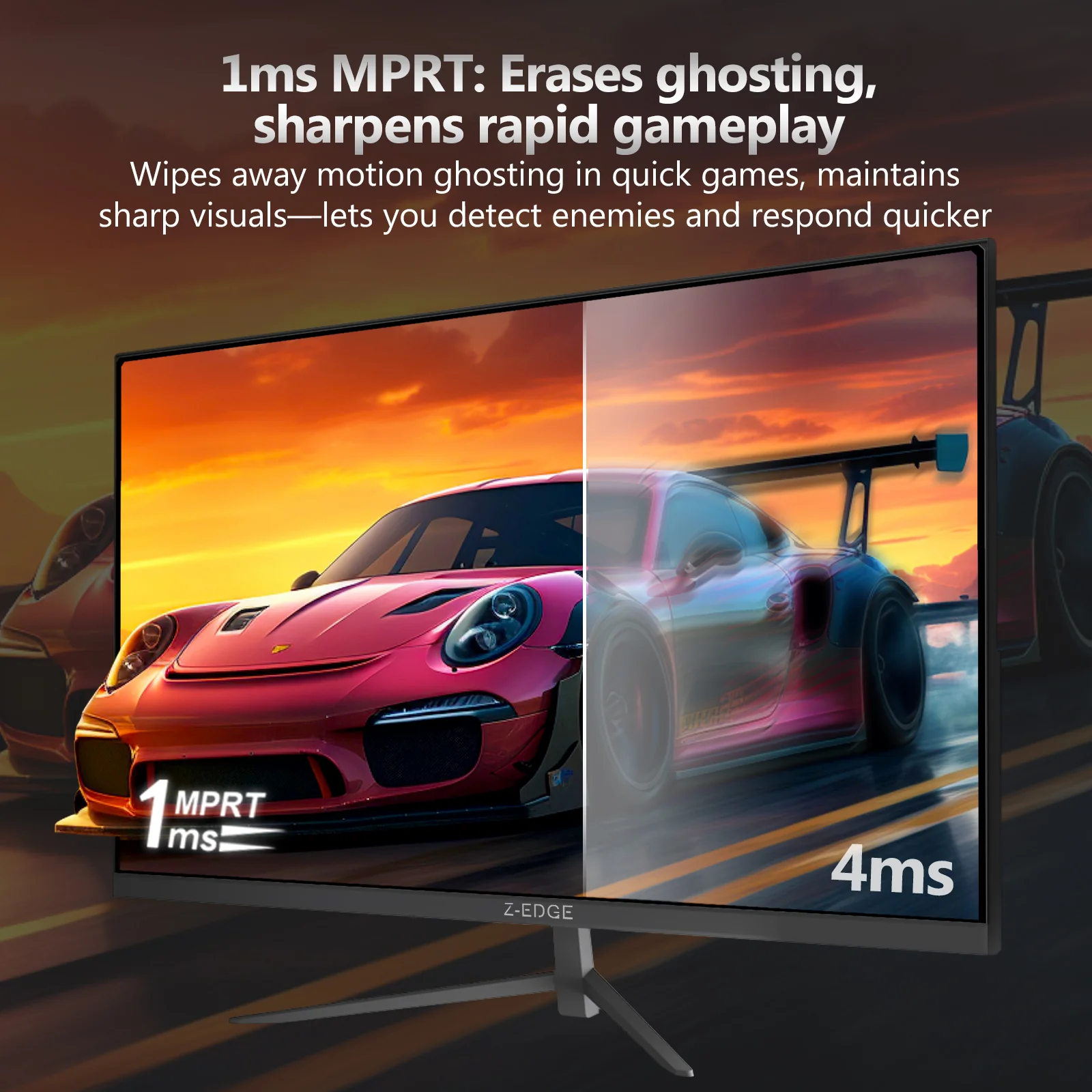 Z-EDGE 24" 240Hz IPS Gaming Monitor, FHD 1920x1080 FreeSync - Image 3