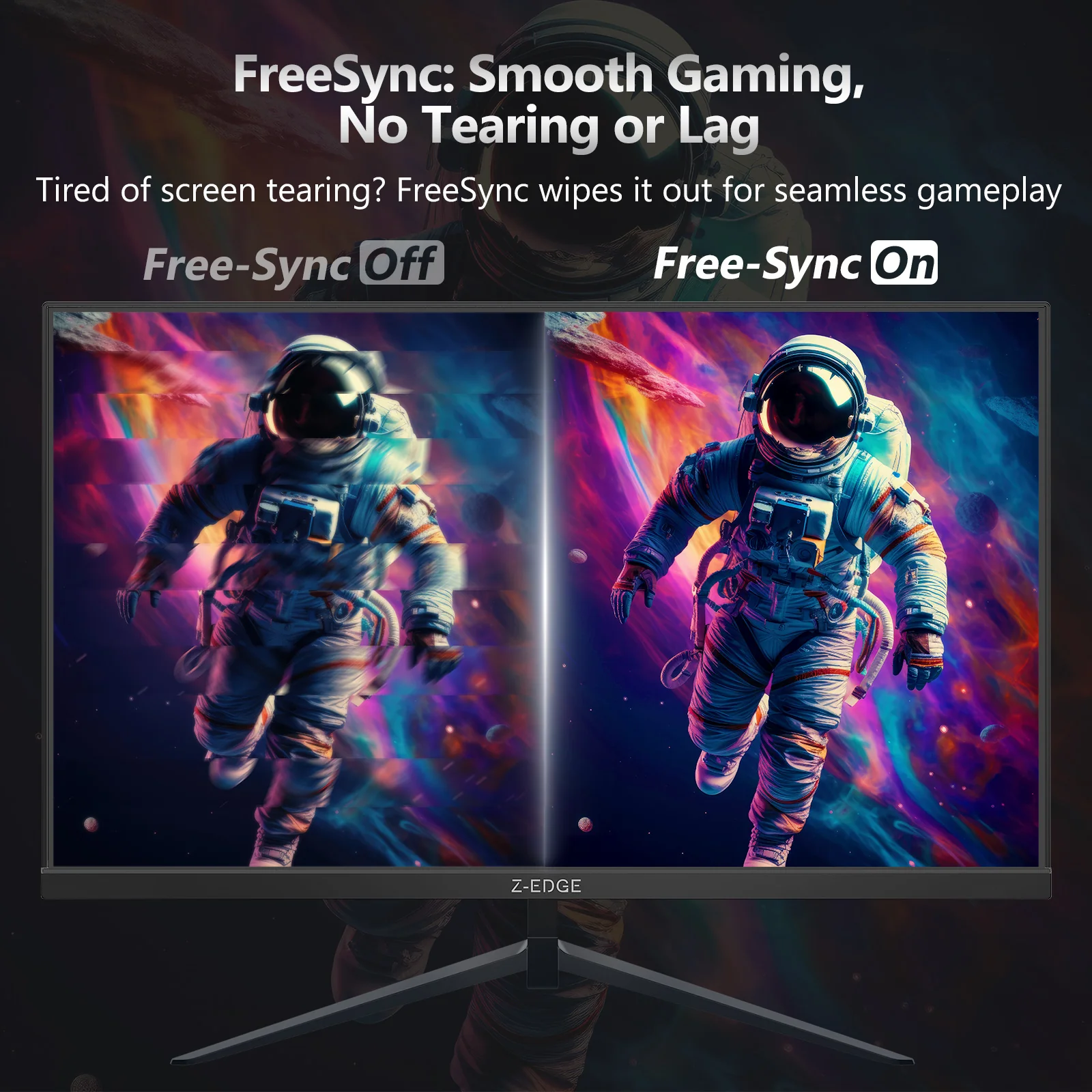 Z-EDGE 24" 240Hz IPS Gaming Monitor, FHD 1920x1080 FreeSync - Image 5