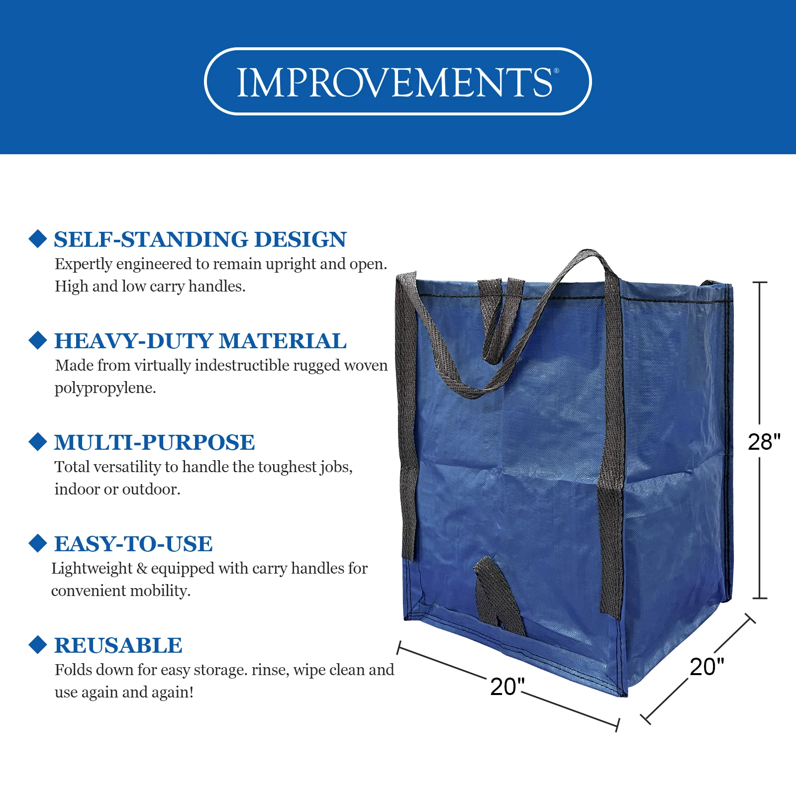 Improvements by Z-EDGE Heavy Duty Home and Yard Bags - 2-pack - Image 2