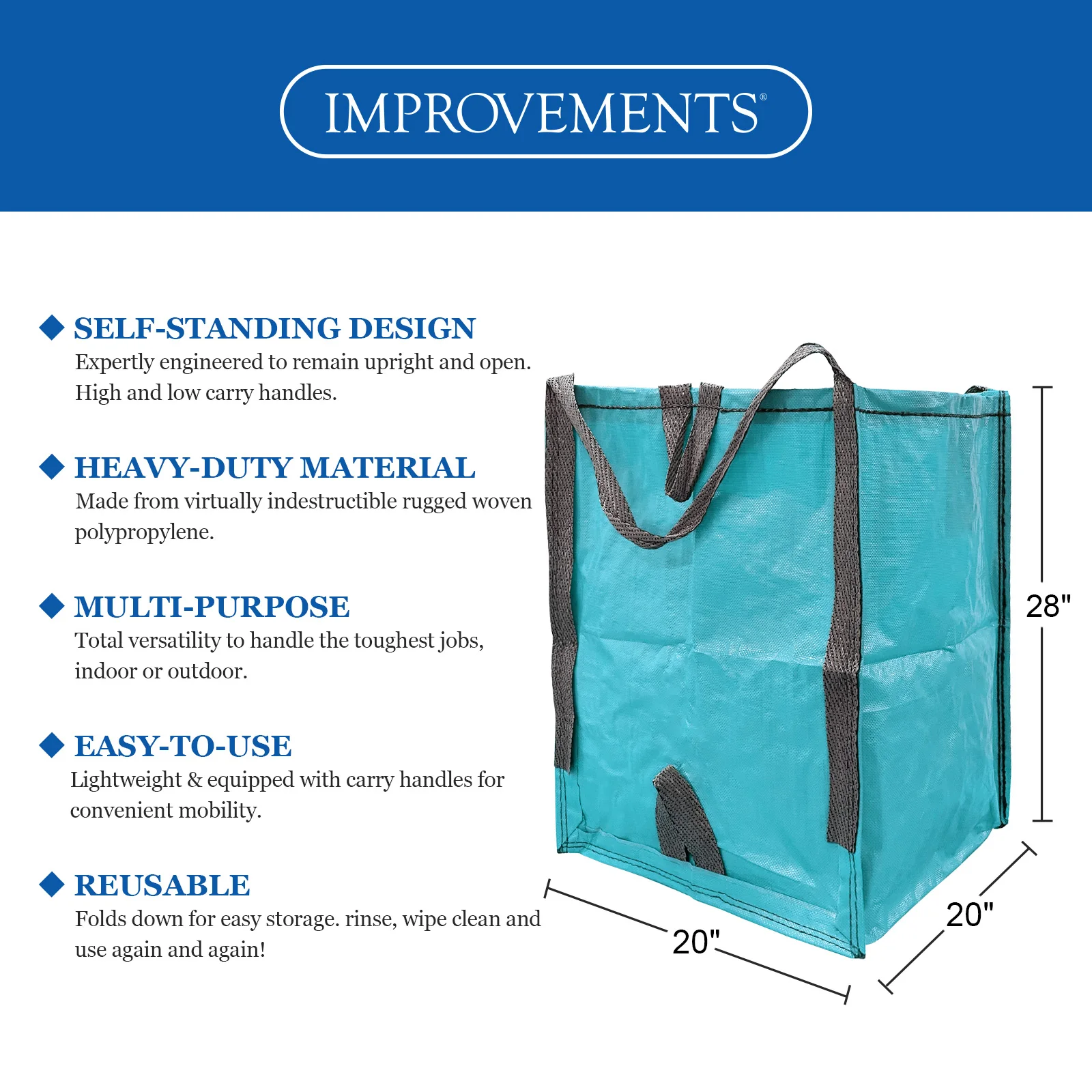 Improvements by Z-EDGE Heavy Duty Home and Yard Bags - 2 pack - Image 2