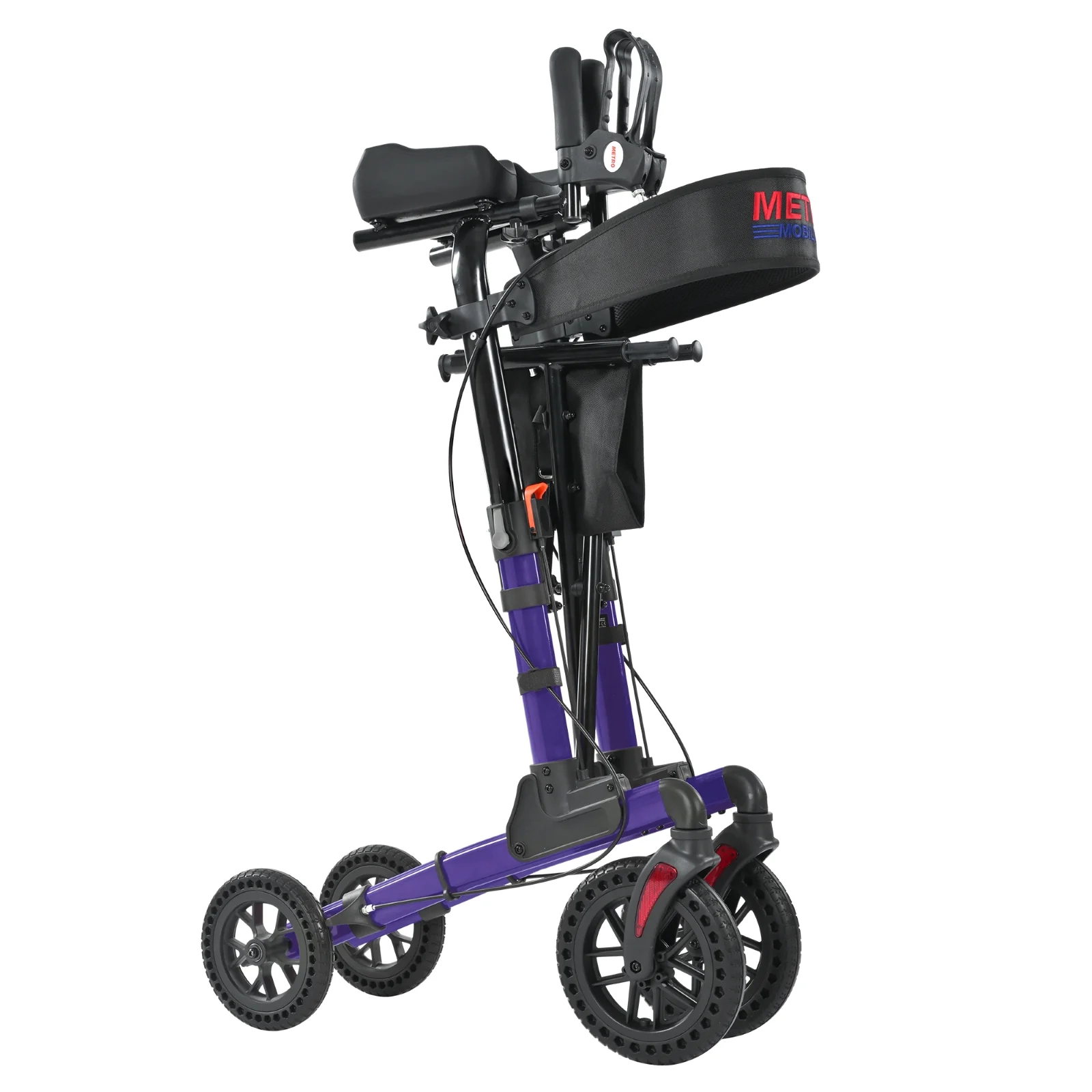 Metro Mobility M905BU Rollator Walker with Seat for Seniors, 10" Big Front Shock-Absorbing Wheels for All Terrain, 300 lb. Weight Capacity, Purple - Image 11