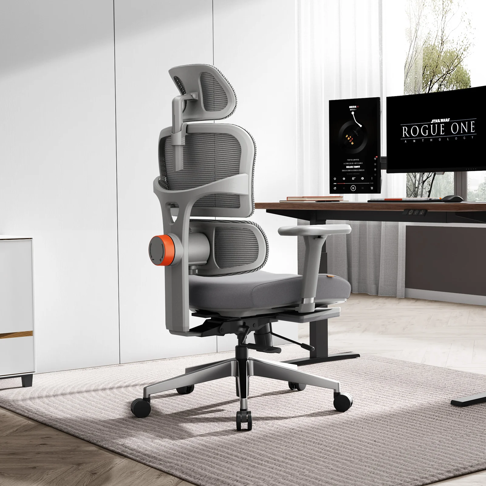 Newtral Ergonomic Office Chair with Footrest - 4D Armrest Recliner Chair - Image 5