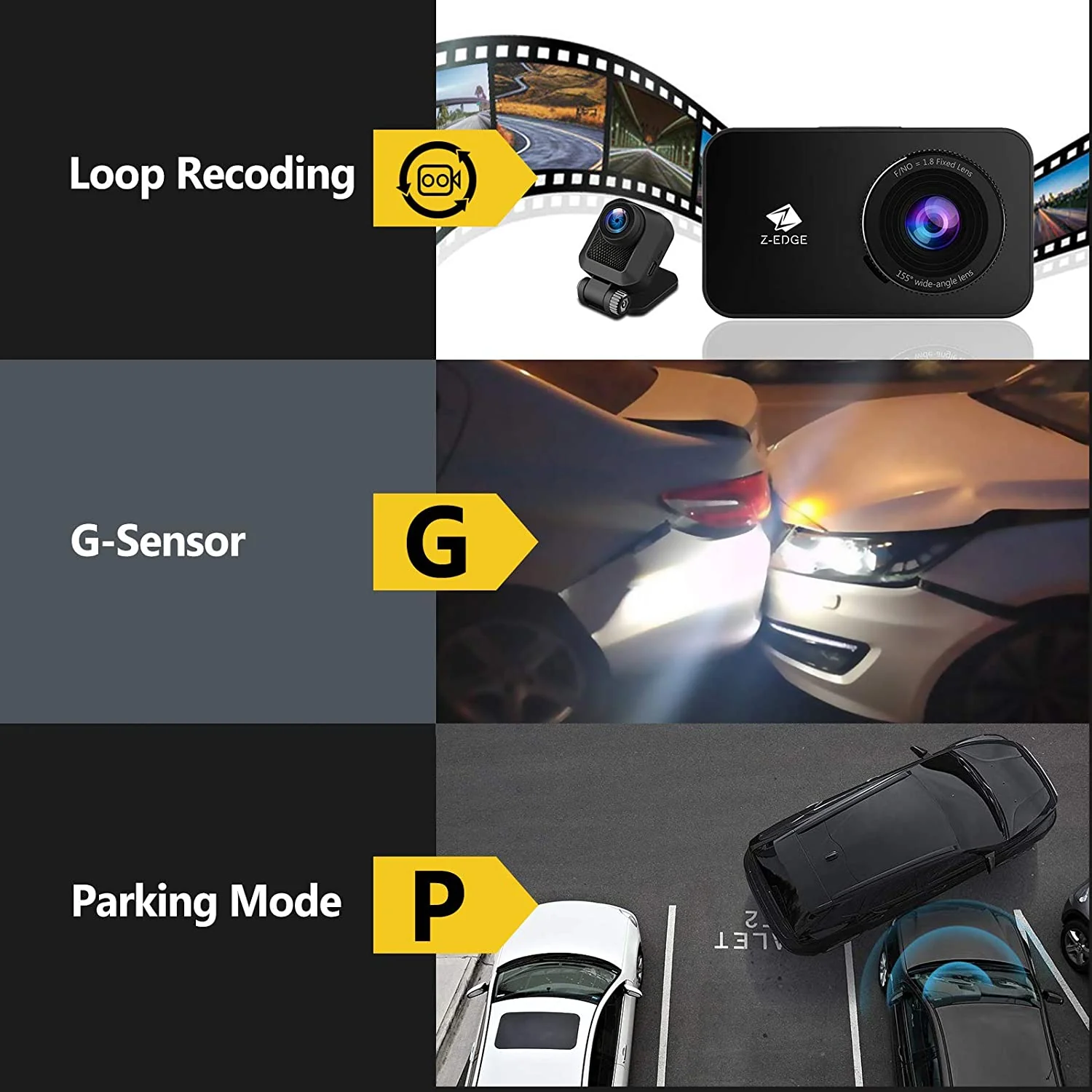 Refurbished: Dual Dash Cam, WiFi&App Connection, Full HD 1080P, Front and Rear Dash Cam - Image 6