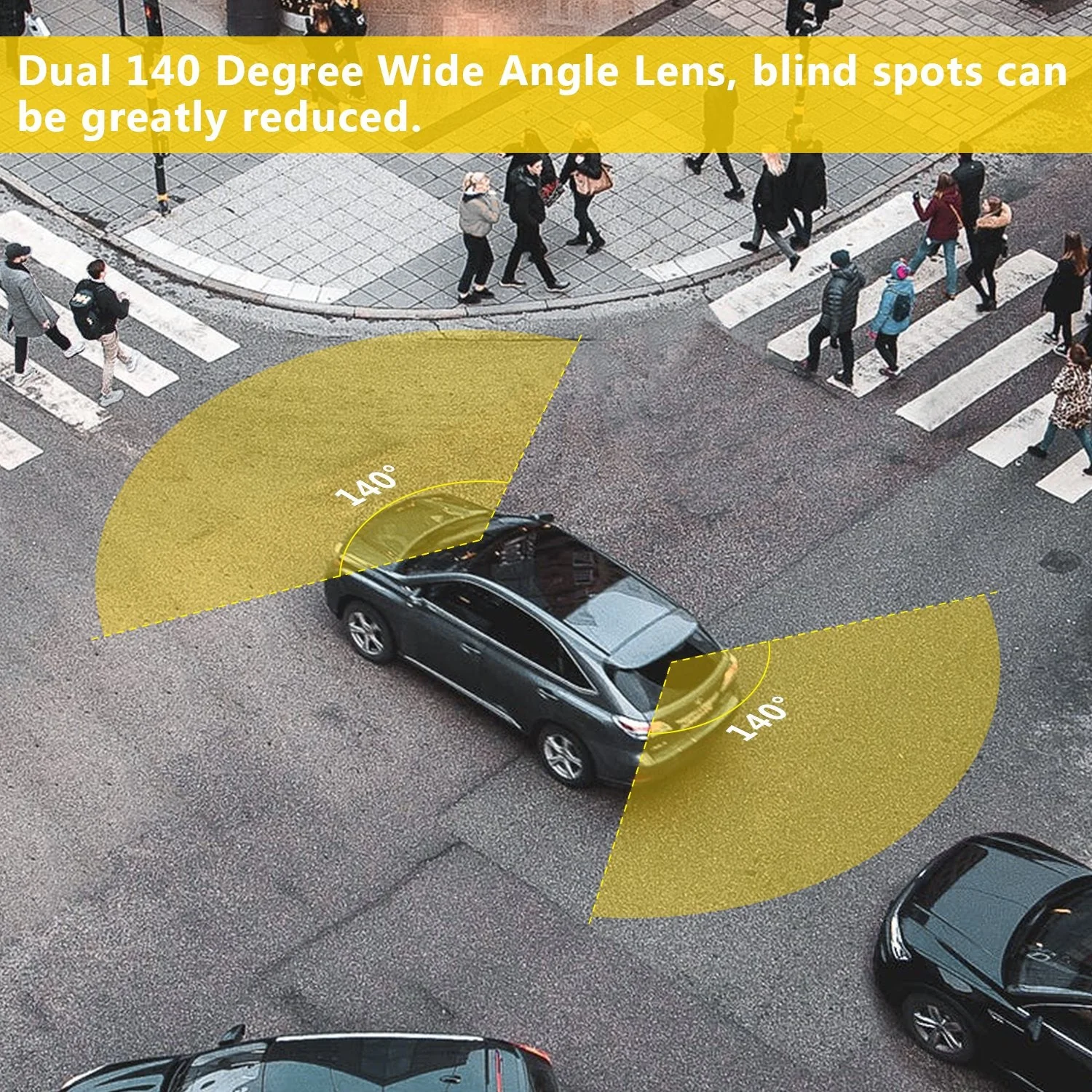 Refurbished: Dual Dash Cam, WiFi&App Connection, Full HD 1080P, Front and Rear Dash Cam - Image 7
