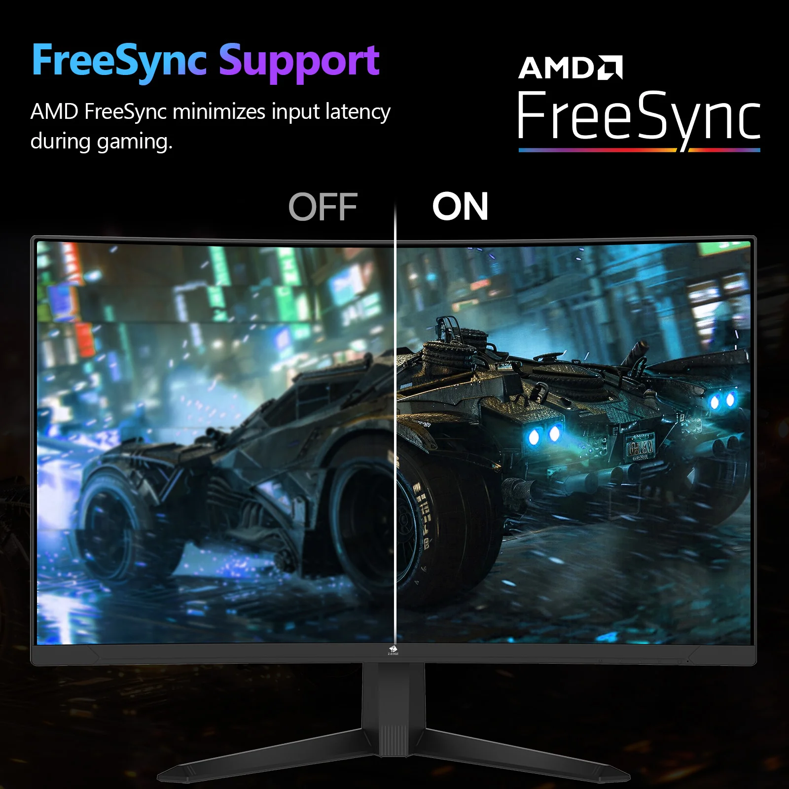 Refurbished: 27" 300Hz Curved Gaming Monitor, 1ms 16:9 FHD 1080P Frameless Curved Monitor - Image 6