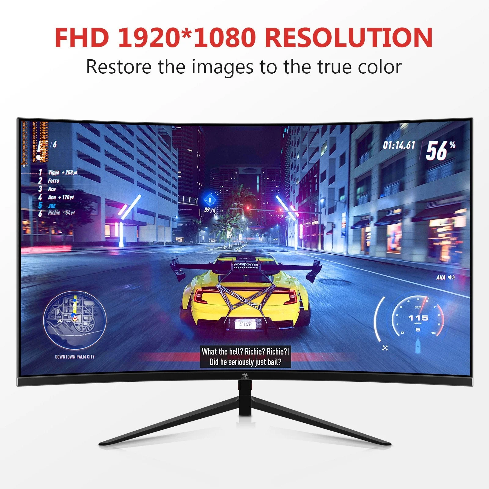 Refurbished: Z-EDGE 27" 240Hz/280Hz Curved Gaming Monitor - Image 6
