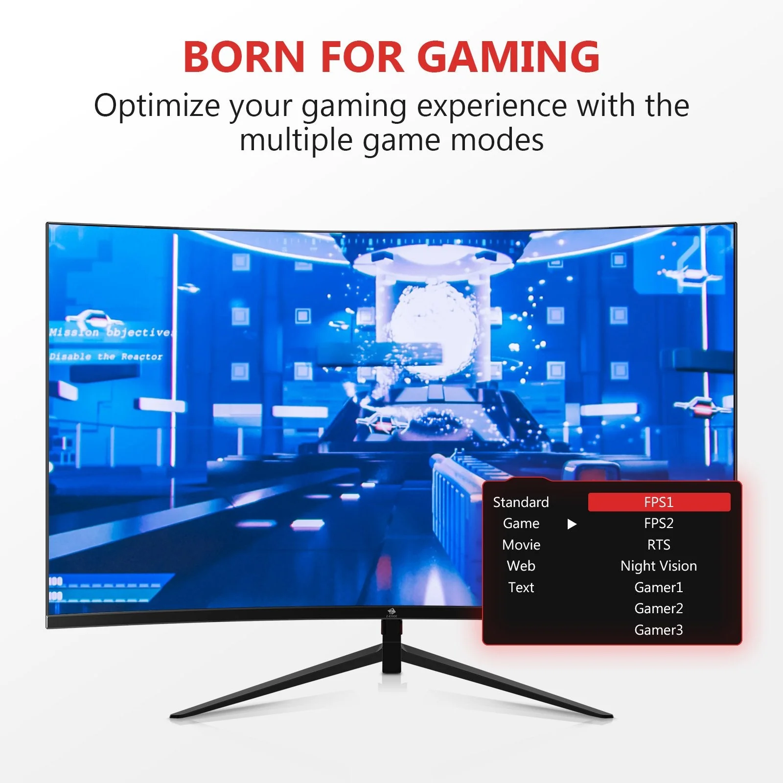 Refurbished: Z-EDGE 27" 240Hz/280Hz Curved Gaming Monitor - Image 7