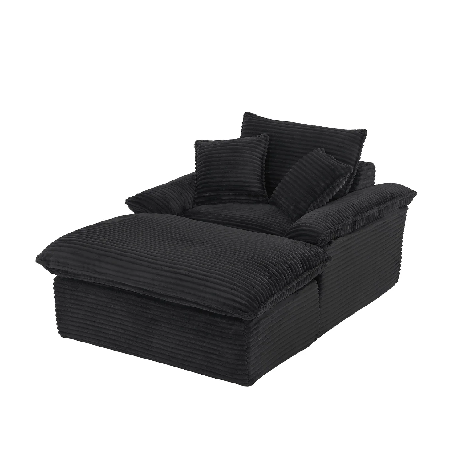 Large Single-Seat Sofa with Ottoman – Modular Design, Removable & Washable Covers, 300 lbs Capacity - Image 10