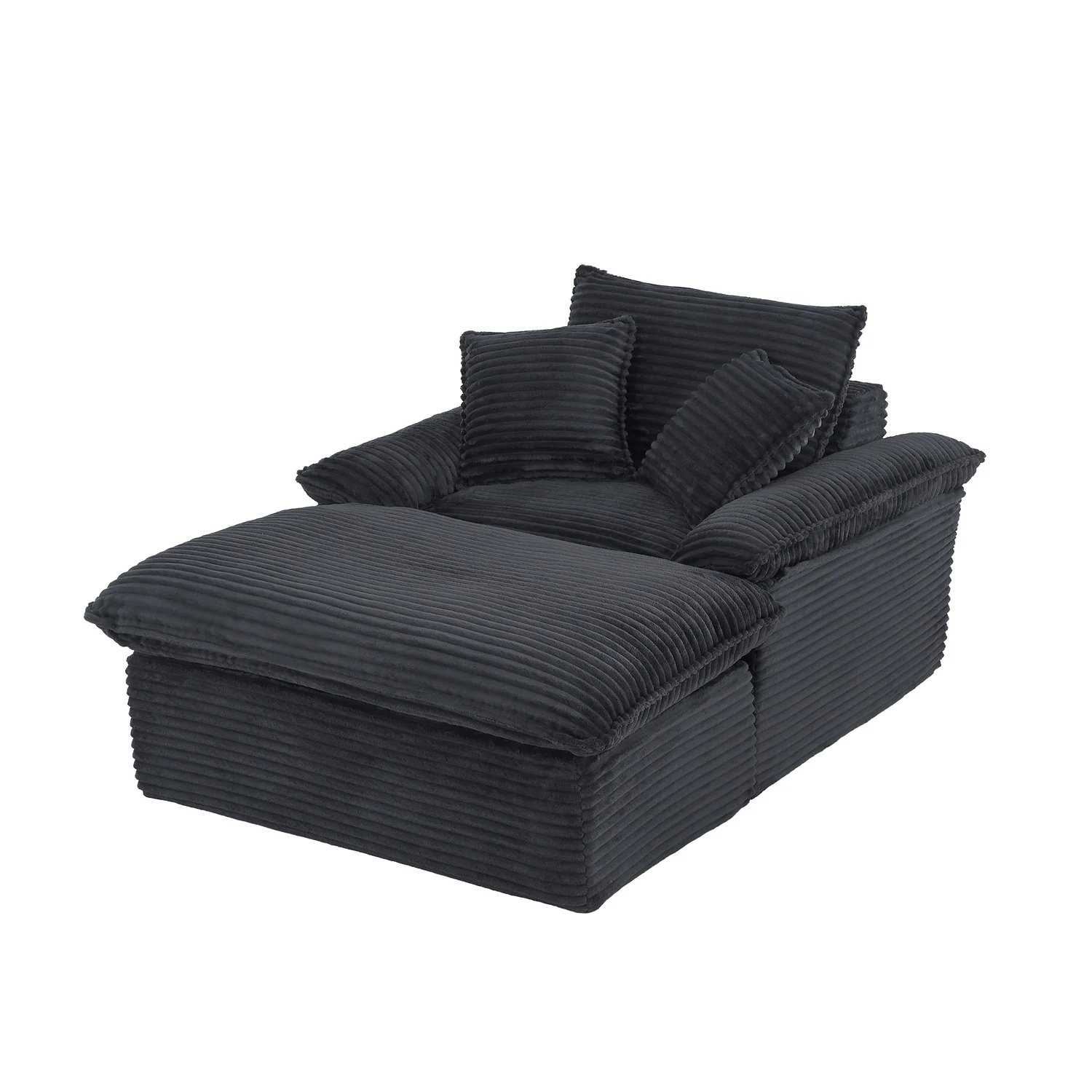 Large Single-Seat Sofa with Ottoman – Modular Design, Removable & Washable Covers, 300 lbs Capacity - Image 18