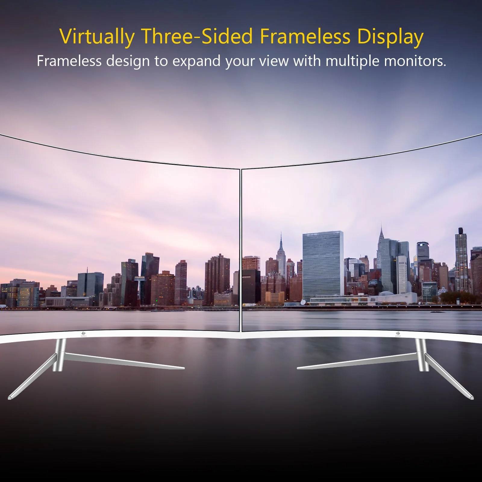 Z-EDGE 27" Curved Gaming Monitor FHD LED Monitor 100Hz 5ms Frameless Design Eye-Care HDMI VGA Port - Image 5