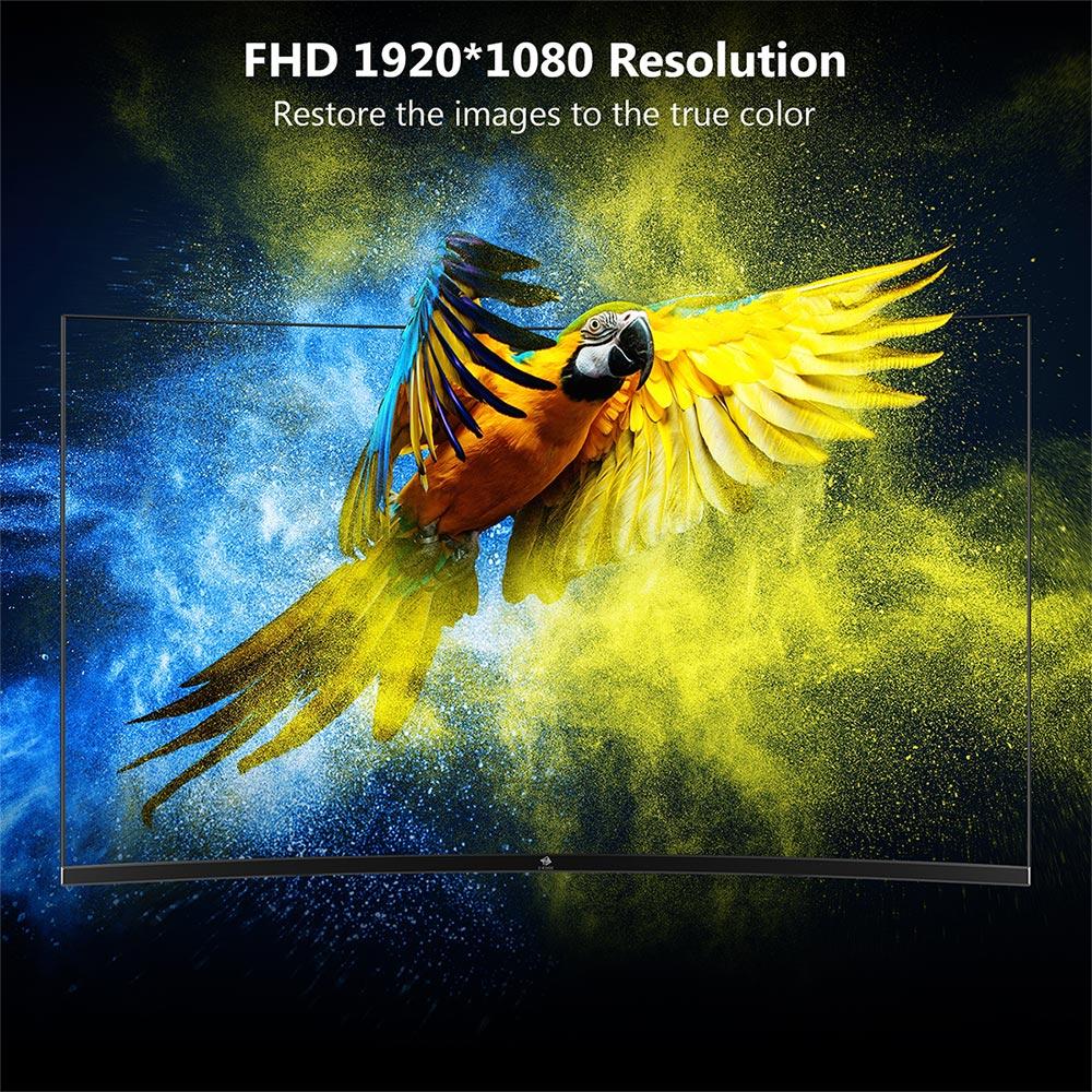 Z-EDGE 24 Inch Curved Gaming Monitor 180Hz 1ms MPRT, 16:9 Full HD LED Monitor, VA Panel, 300cd/m² Brightness, HDMI DP Port - Black - Image 5