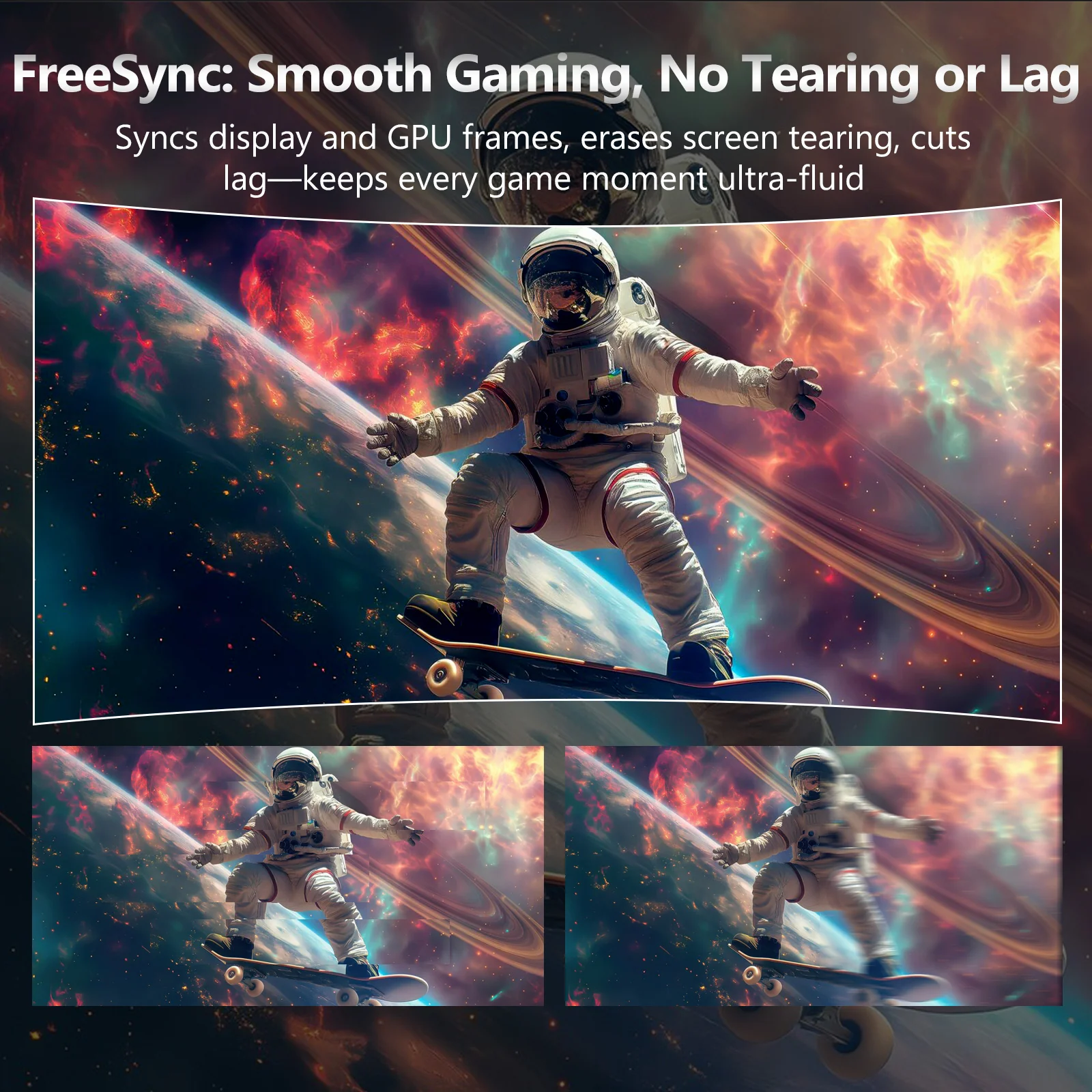 Z-EDGE 24" 1080P Full HD 200Hz 1ms Ultra Thin Frame Curved Gaming Monitor, HDMI, DP - Image 3