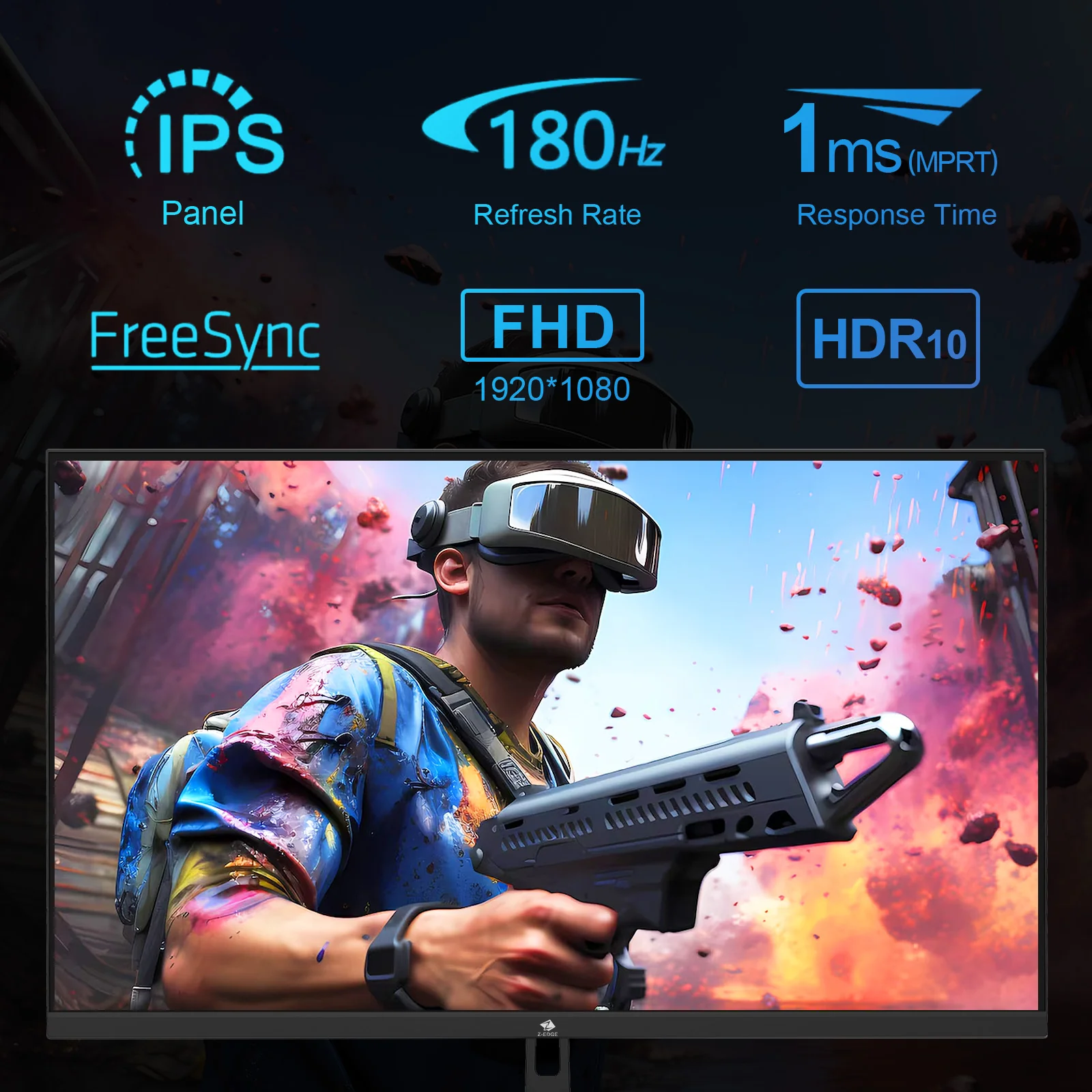 Z-EDGE UG24F 24" 180Hz IPS Gaming Monitor - Image 3