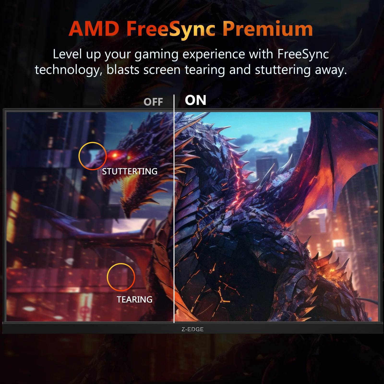 Z-EDGE UG25I 24.5" Gaming Monitor, FHD 1920x1080 240Hz Gaming Monitor, 1ms Frameless LED, DP HDMI - Image 6