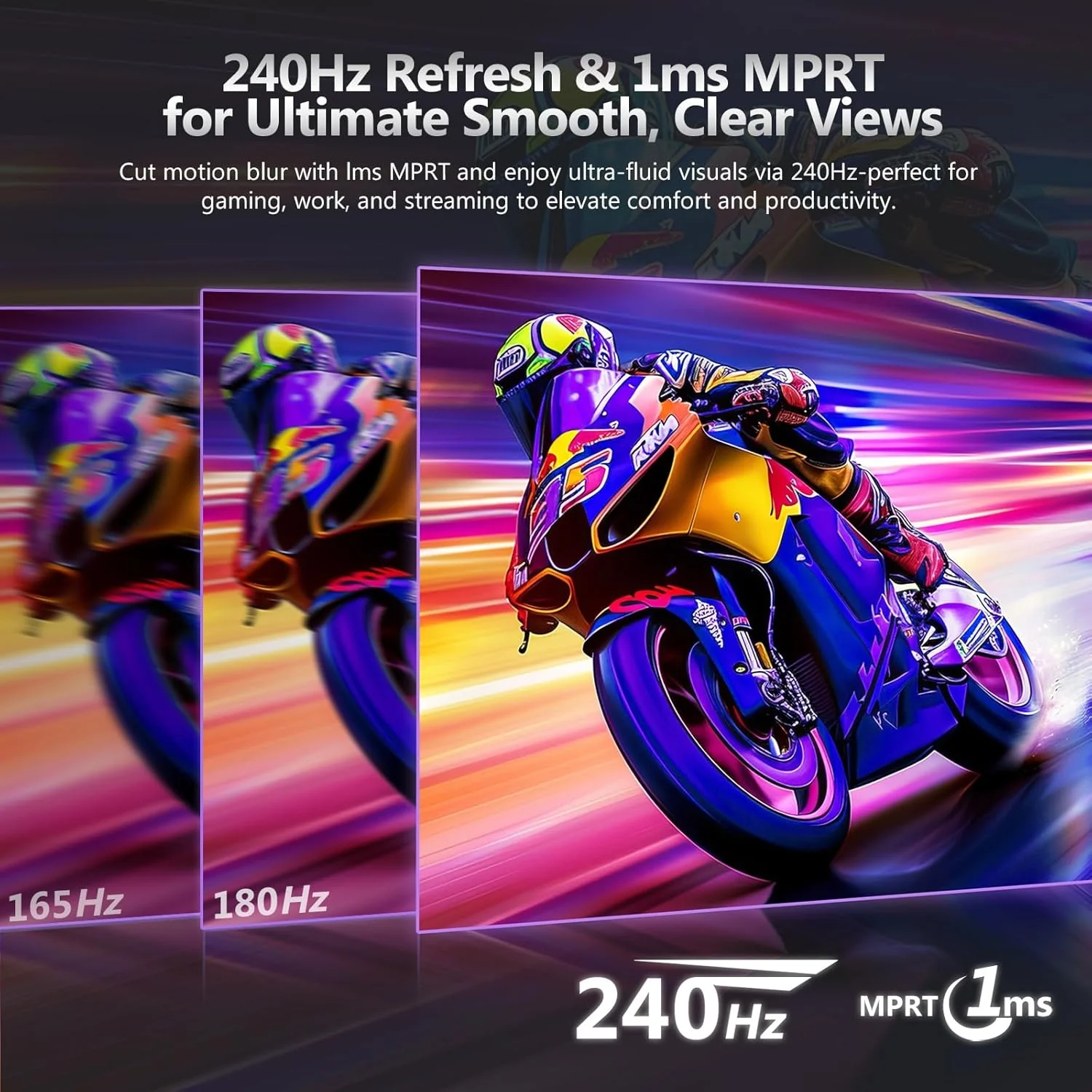 Z-EDGE 24.5" 1080P Full HD Gaming Monitor, 240Hz, 1ms (MPRT), 350cd/m², HDR10 - Image 2