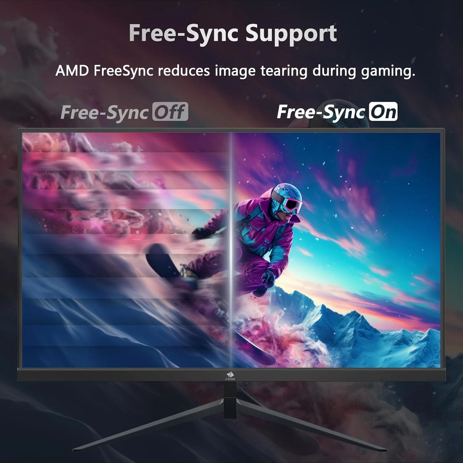 Z-EDGE 24.5" 1080P Full HD Gaming Monitor, 240Hz, 1ms (MPRT), 350cd/m², HDR10 - Image 3