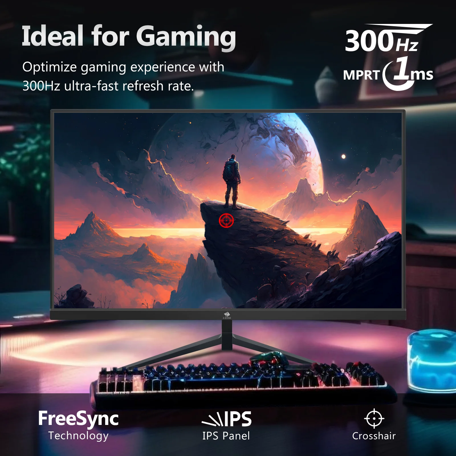Z-EDGE UG25S 300Hz IPS Gaming Monitor, FHD 1920x1080 - Image 3