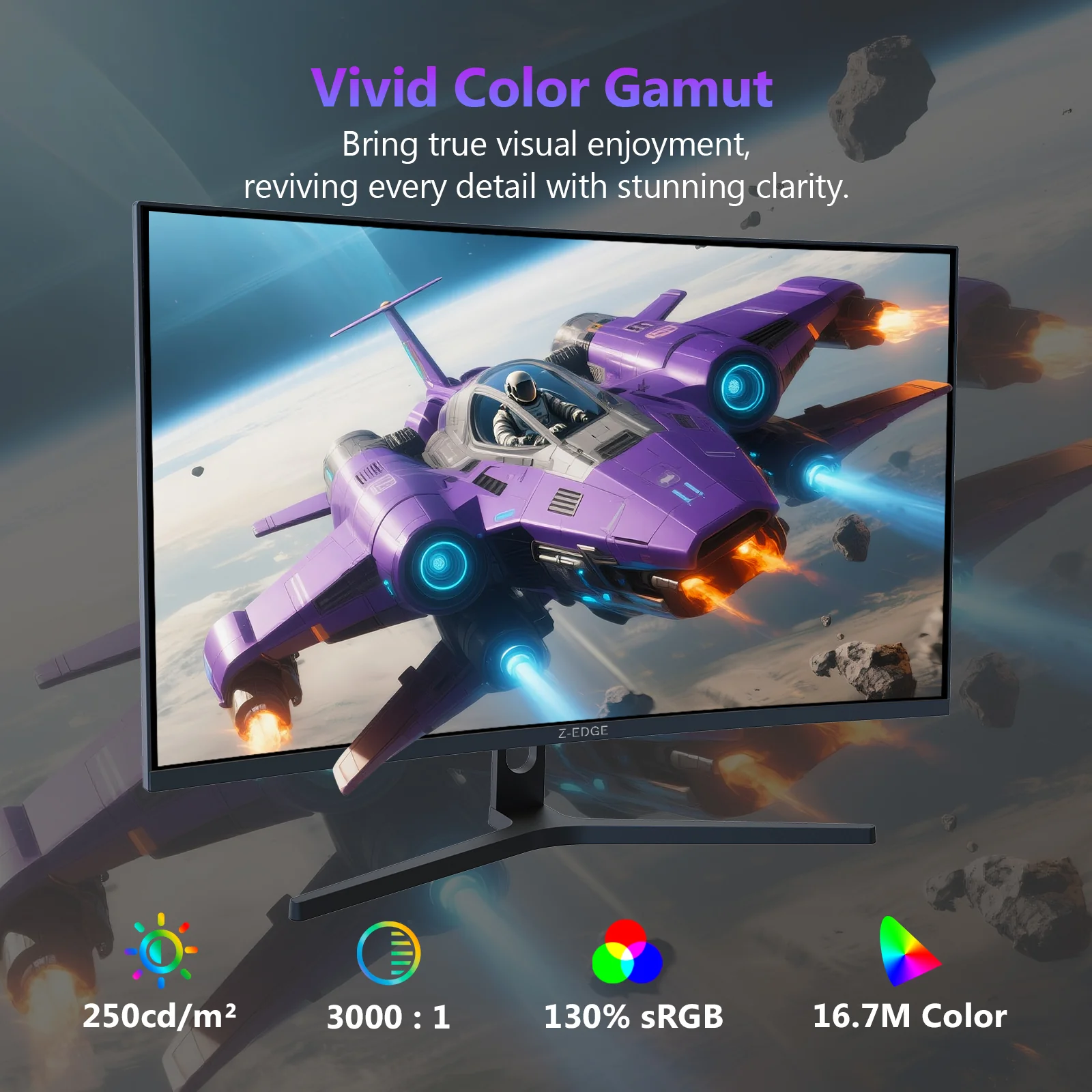 Z-EDGE 27-inch 300Hz Curved Gaming Monitor - Image 6