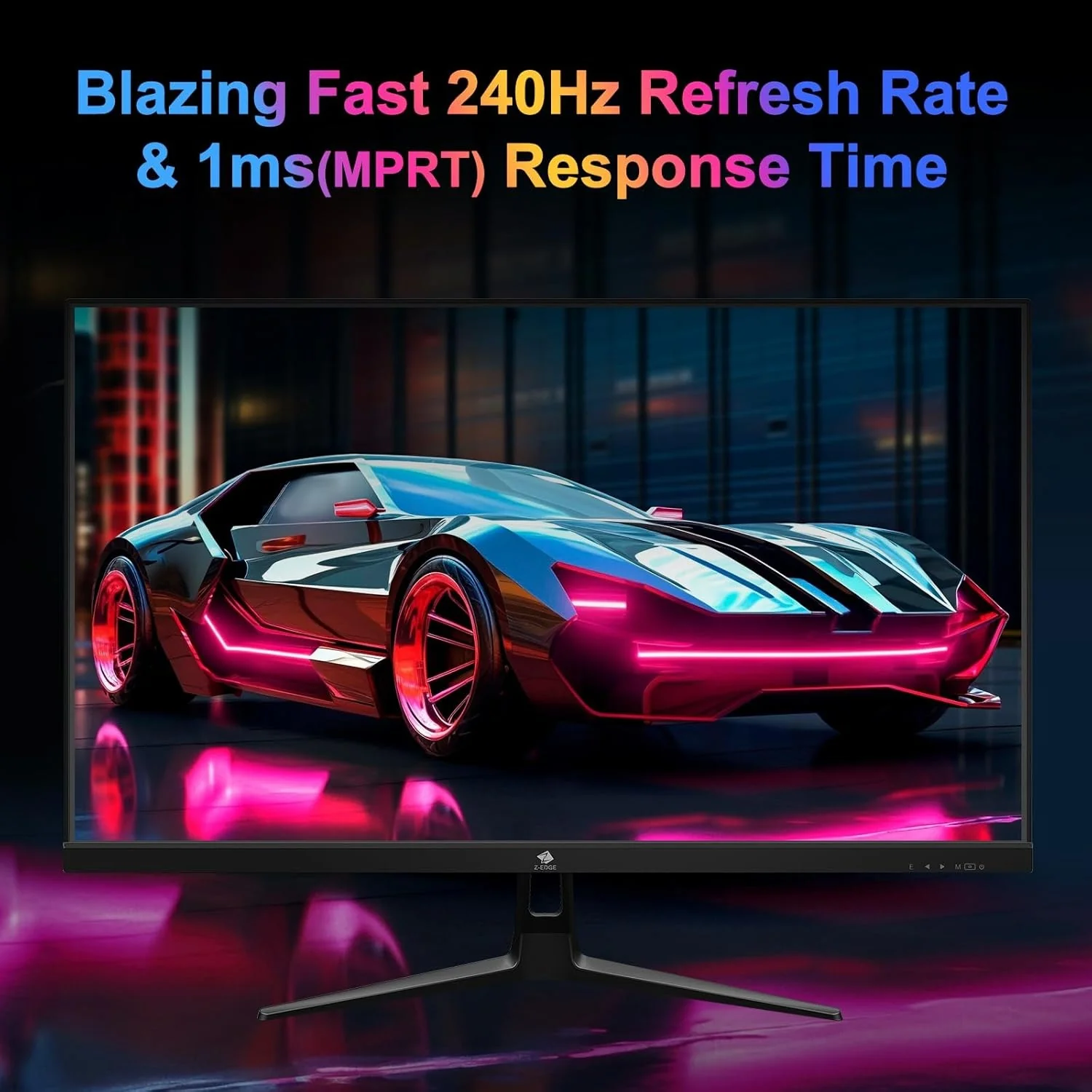 Z-EDGE 27-inch Gaming Monitor 1920x1080 IPS 240Hz Gaming Monitor 1ms Frameless LED, UG27PJ DP HDMI - Image 3