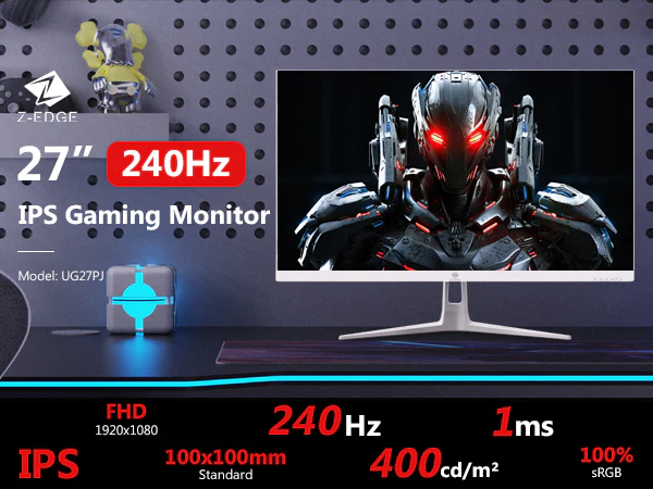 Z-EDGE UG27PJ 27" 240Hz White Gaming Monitor - Image 2