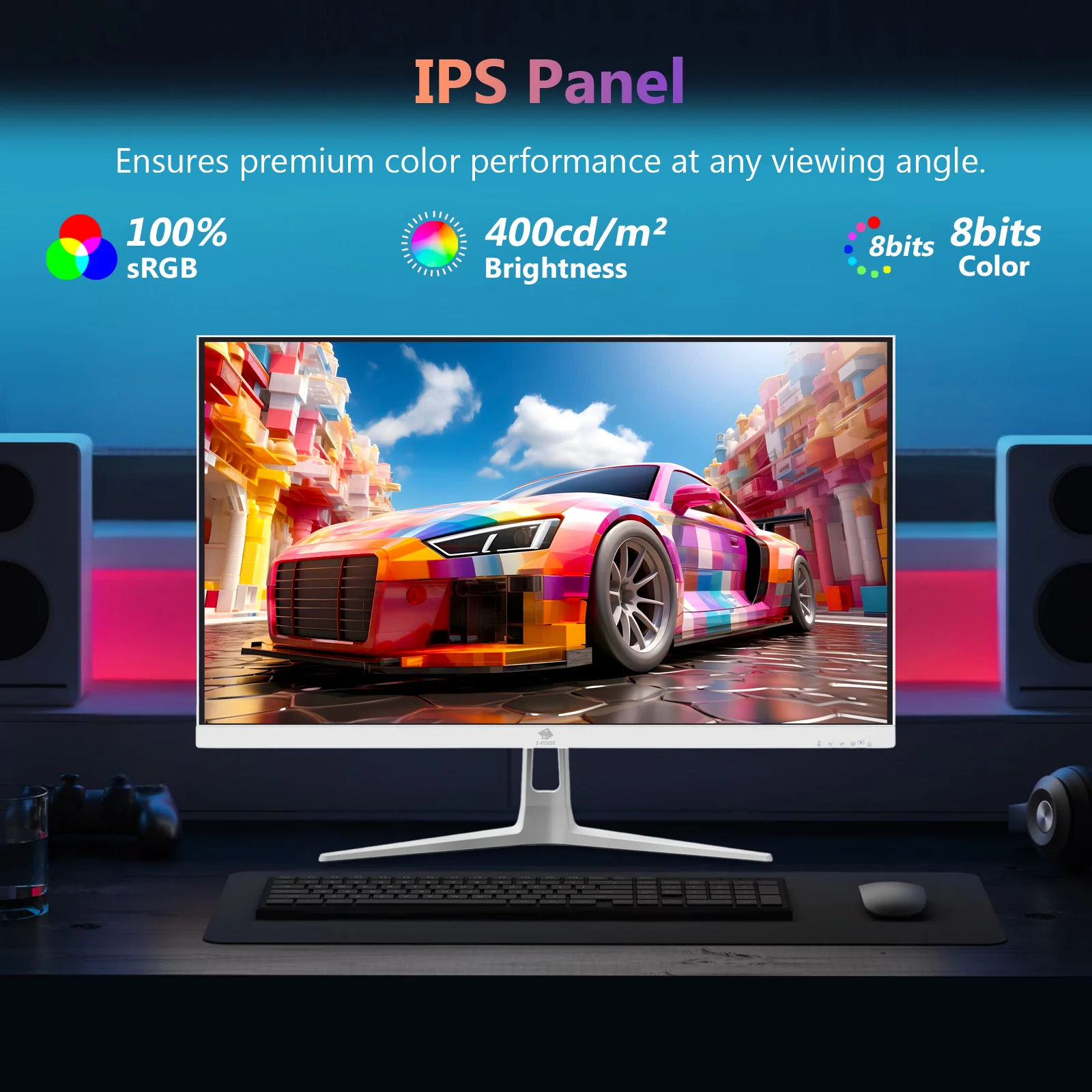 Z-EDGE UG27PJ 27" 240Hz White Gaming Monitor - Image 5