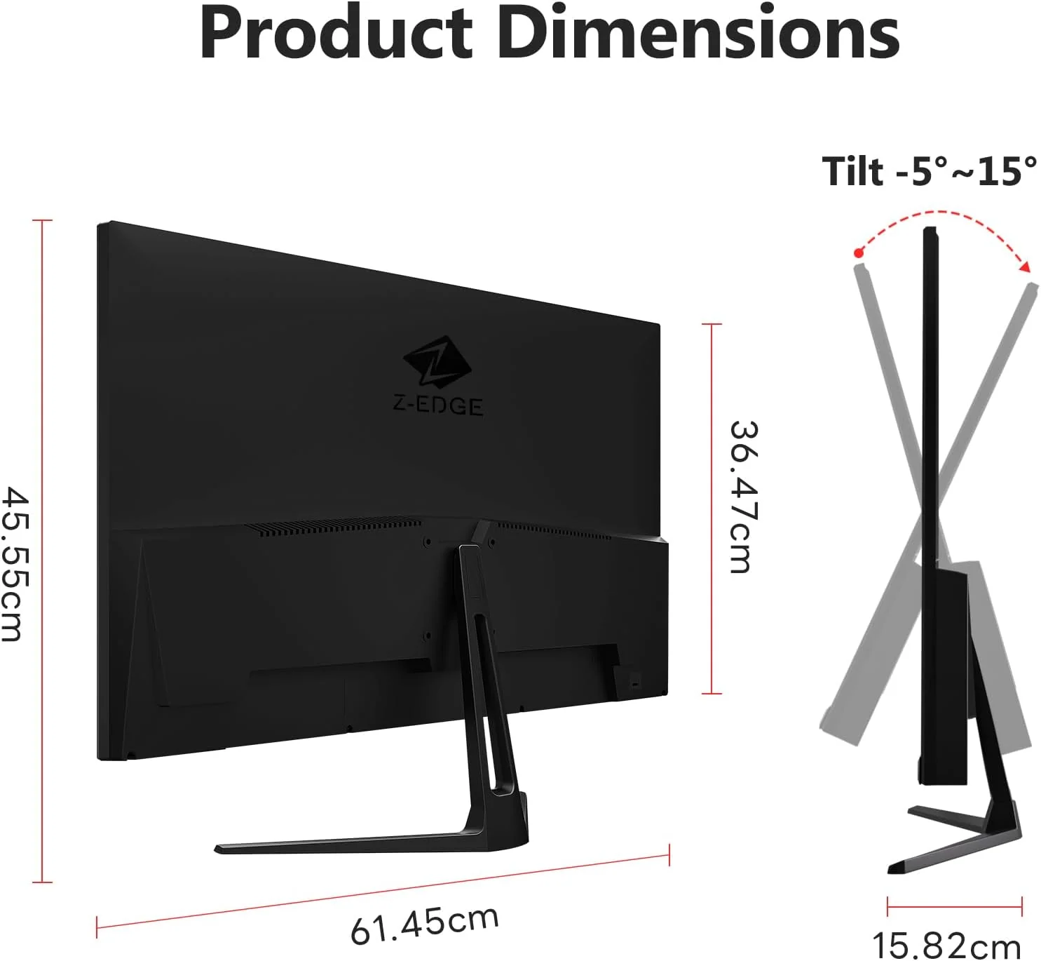 Z-EDGE 27 inch 2K 2560 x 1440 QHD 180Hz 1ms IPS Gaming Monitor, HDR10, 2 x HDMI 2.0, 2 x DP 1.4, Support Universal Mount - Image 6