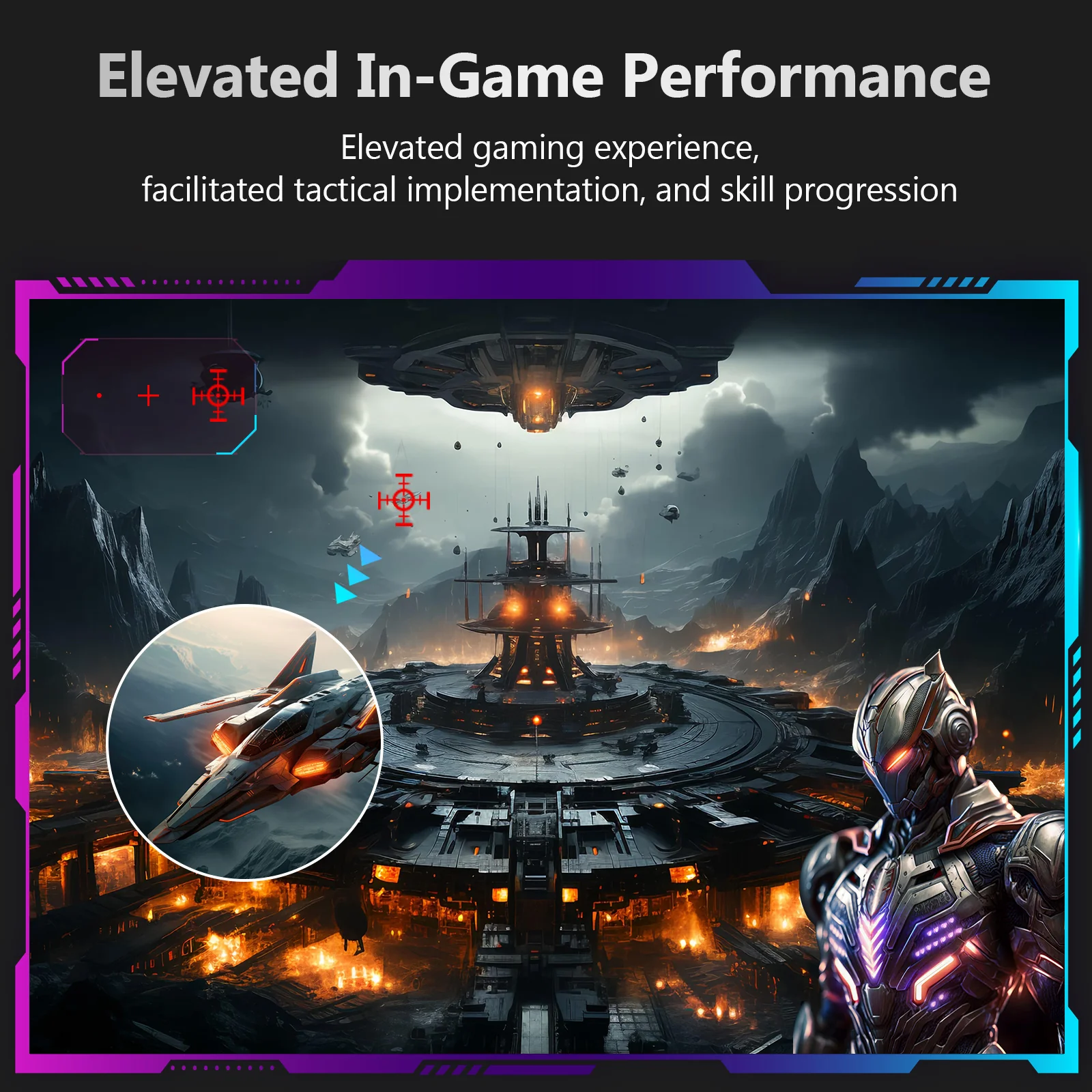 27 inch Gaming Monitor 144Hz 1ms, QHD 2560 x 1440 2K, Z-Edge UG27QF IPS Black Computer Monitor, HDR, Eye Care, HDMI x 2, DP x 2 - Image 4