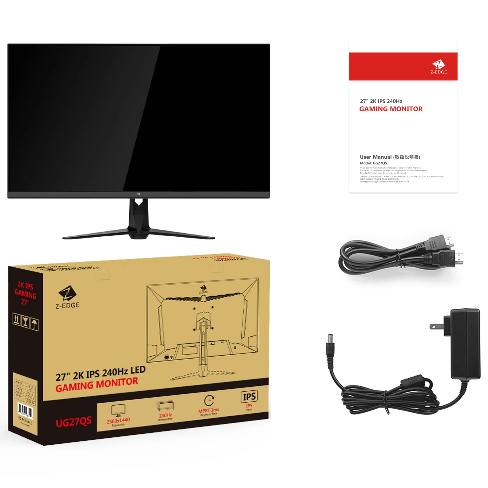 Z-EDGE UG27QS 27" 240Hz QHD IPS Gaming Monitor - Image 8