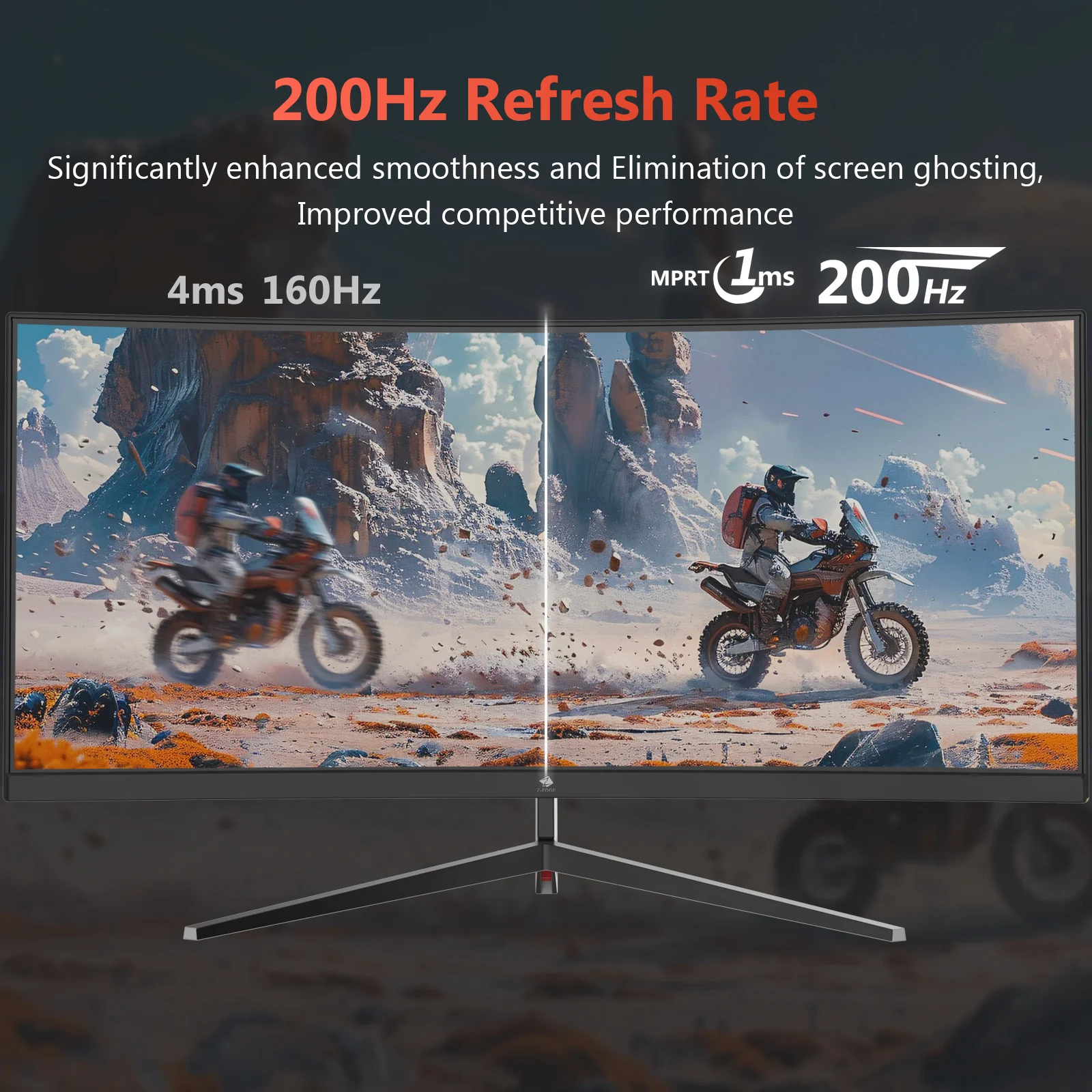Z-EDGE 30" Ultrawide Curved Gaming Monitor 200Hz 1ms WFHD 21:9, Frameless LED Monitor, HDMI & DP, Universal Mount Compatible - Image 3