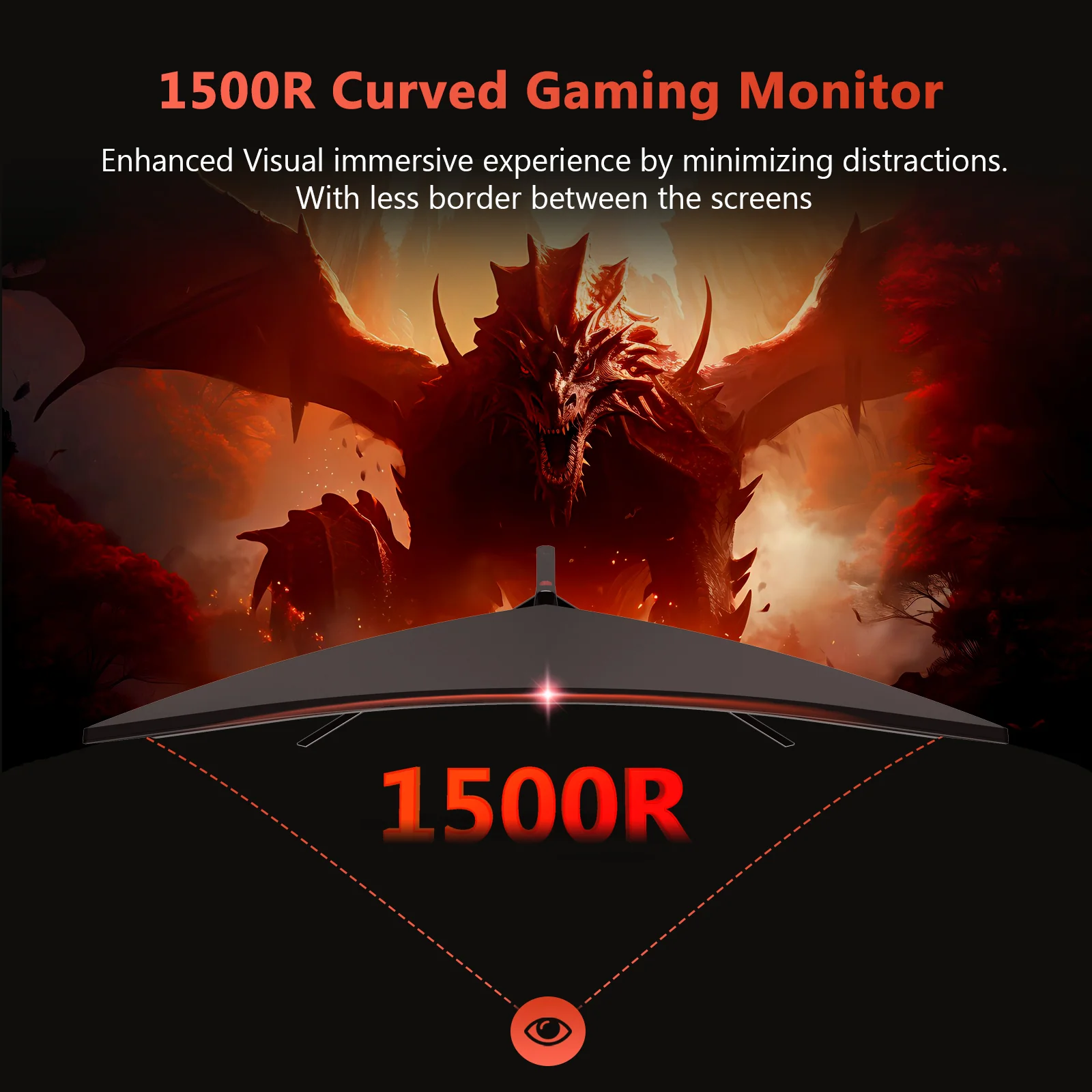 Z-EDGE 30" Ultrawide Curved Gaming Monitor 200Hz 1ms WFHD 21:9, Frameless LED Monitor, HDMI & DP, Universal Mount Compatible - Image 5