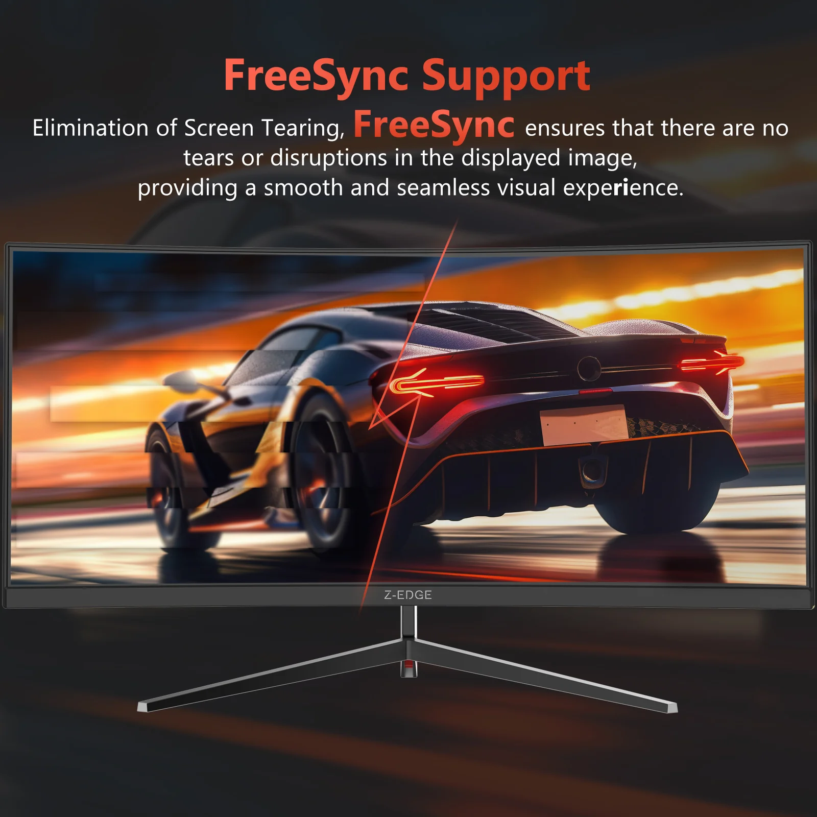 Z-EDGE 30 inch 144Hz/200Hz Curved Gaming Monitor, 1080P Computer Monitor, UG30 21:9 Ultra Wide, 1500R/1ms MPRT, Frameless/Slim PC Monitor with HDMI/DP - Image 7
