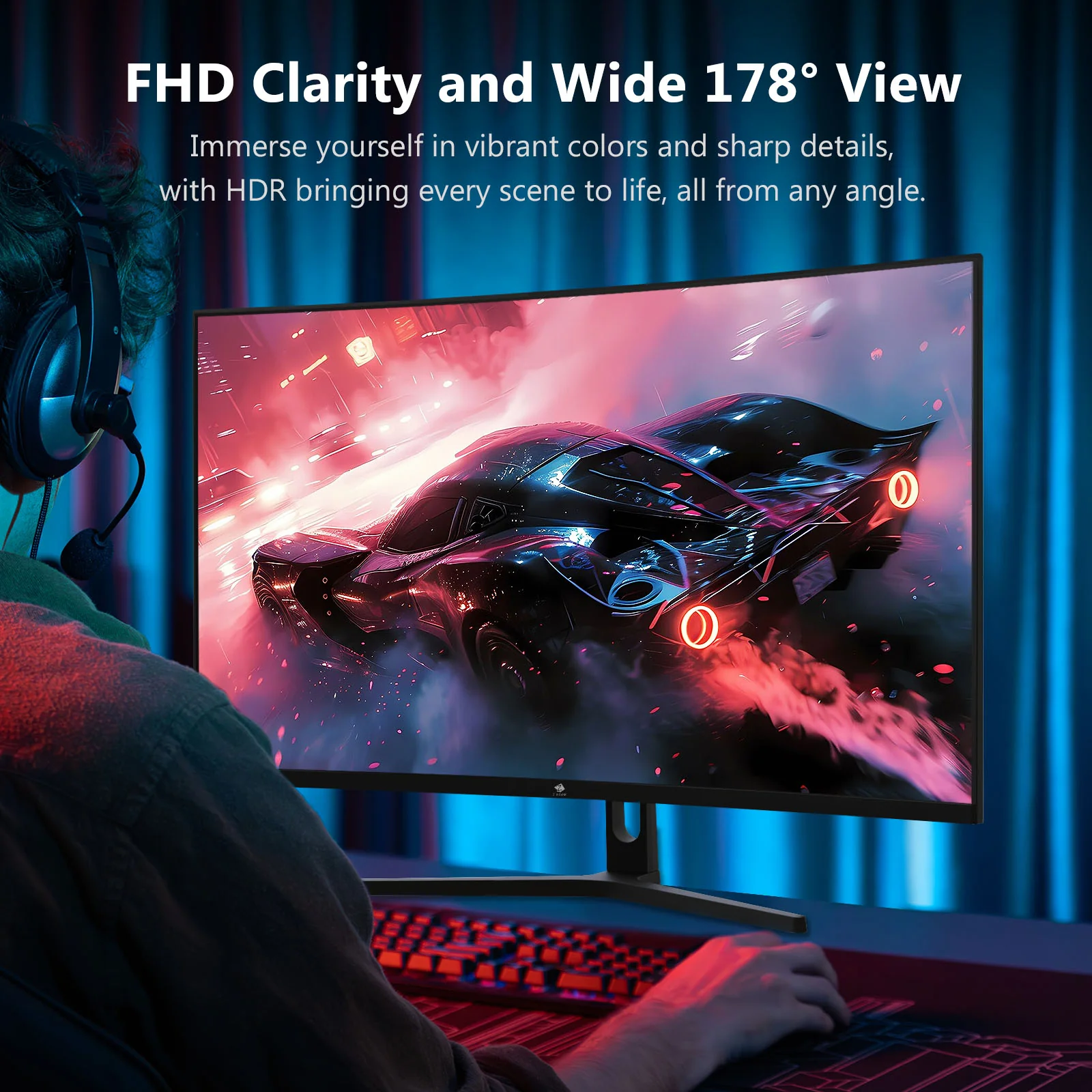 Z-Edge 32-inch Curved Gaming Monitor 16:9 1920x1080 240Hz 1ms Frameless LED Gaming Monitor, AMD Freesync Premium Display Port HDMI - Image 5