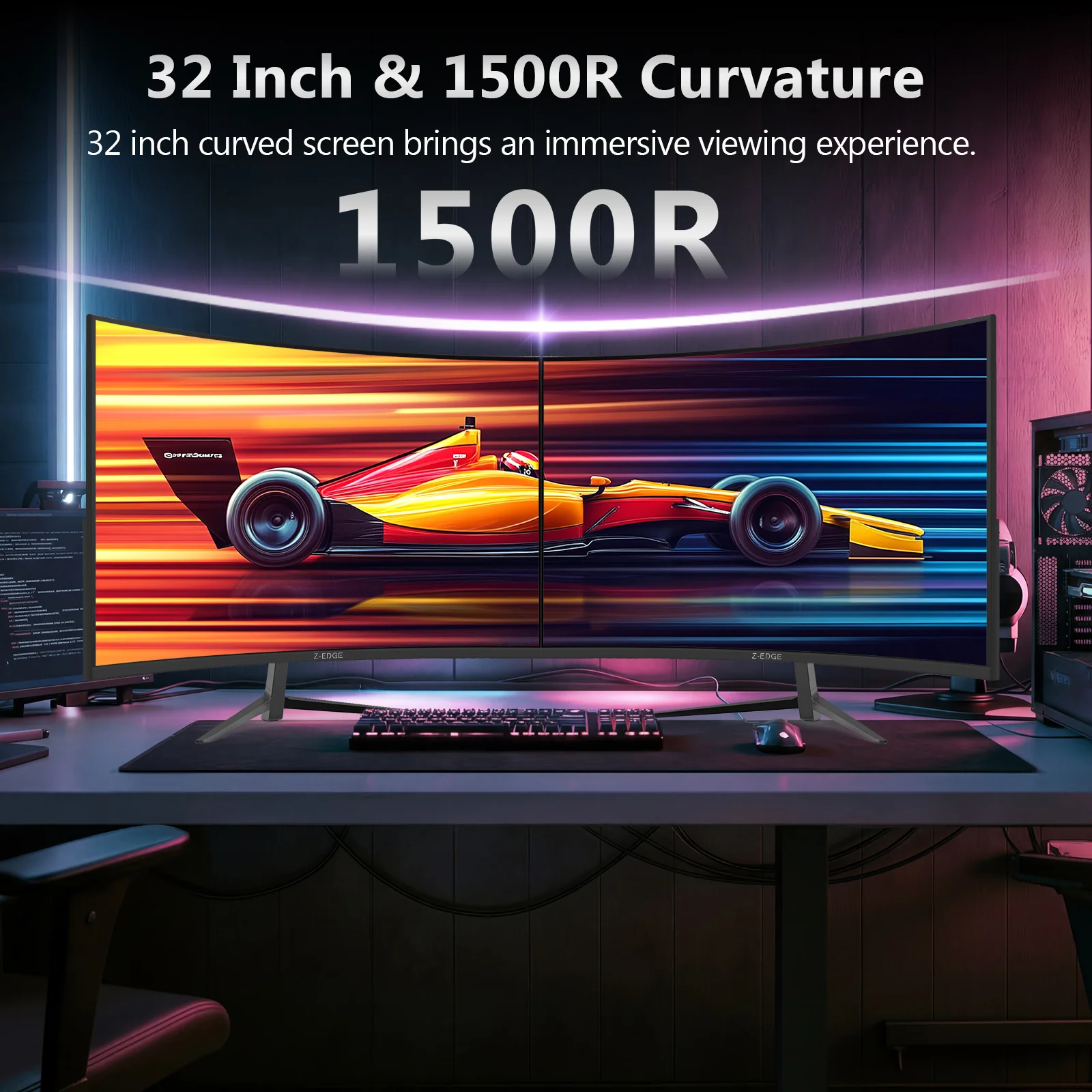 Z-EDGE UG32T 32" Curved Gaming Monitor 200Hz MPRT 1ms FHD 1080P - Image 3