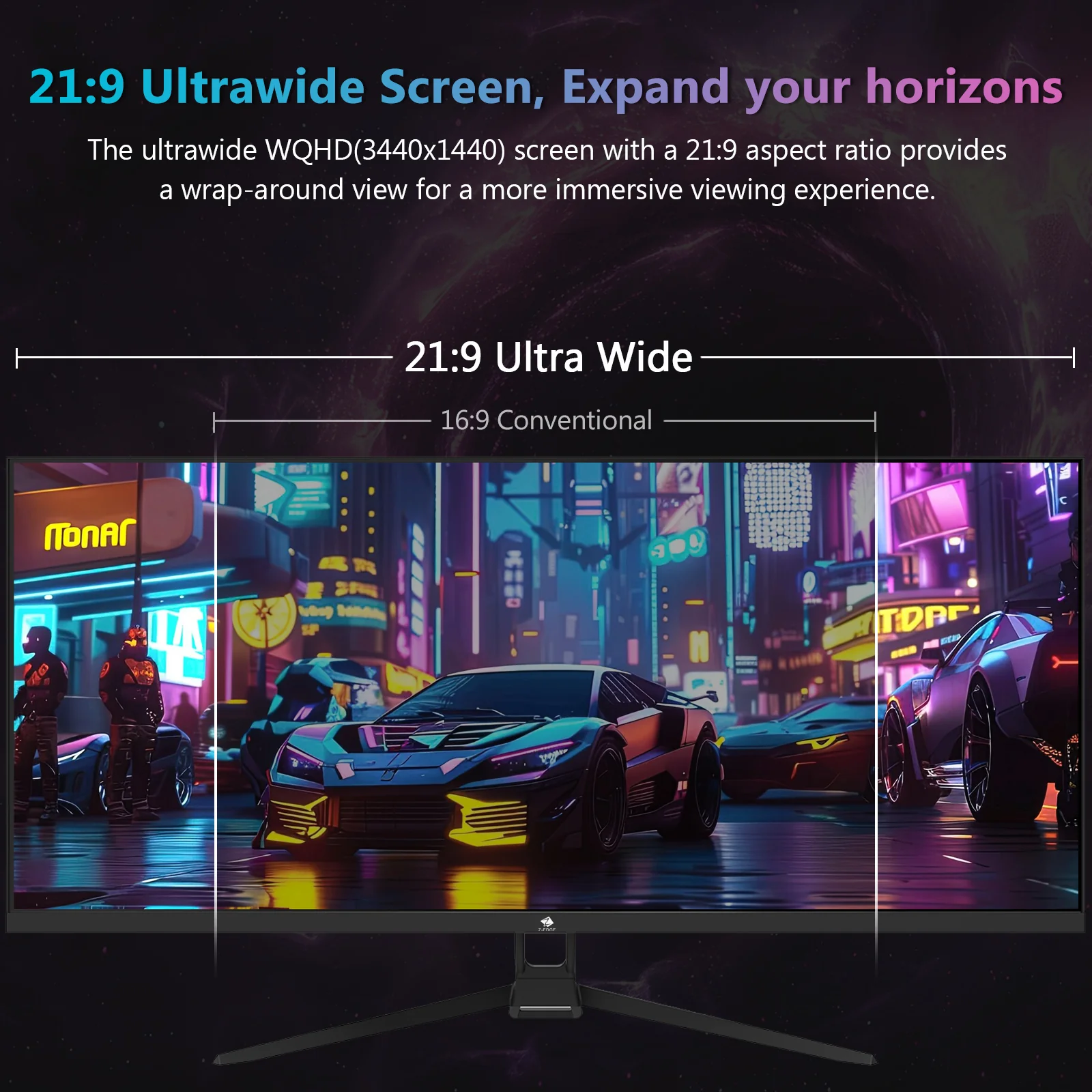 Z-EDGE UG34W 34" 165Hz IPS Ultrawide Gaming Monitor - Image 4